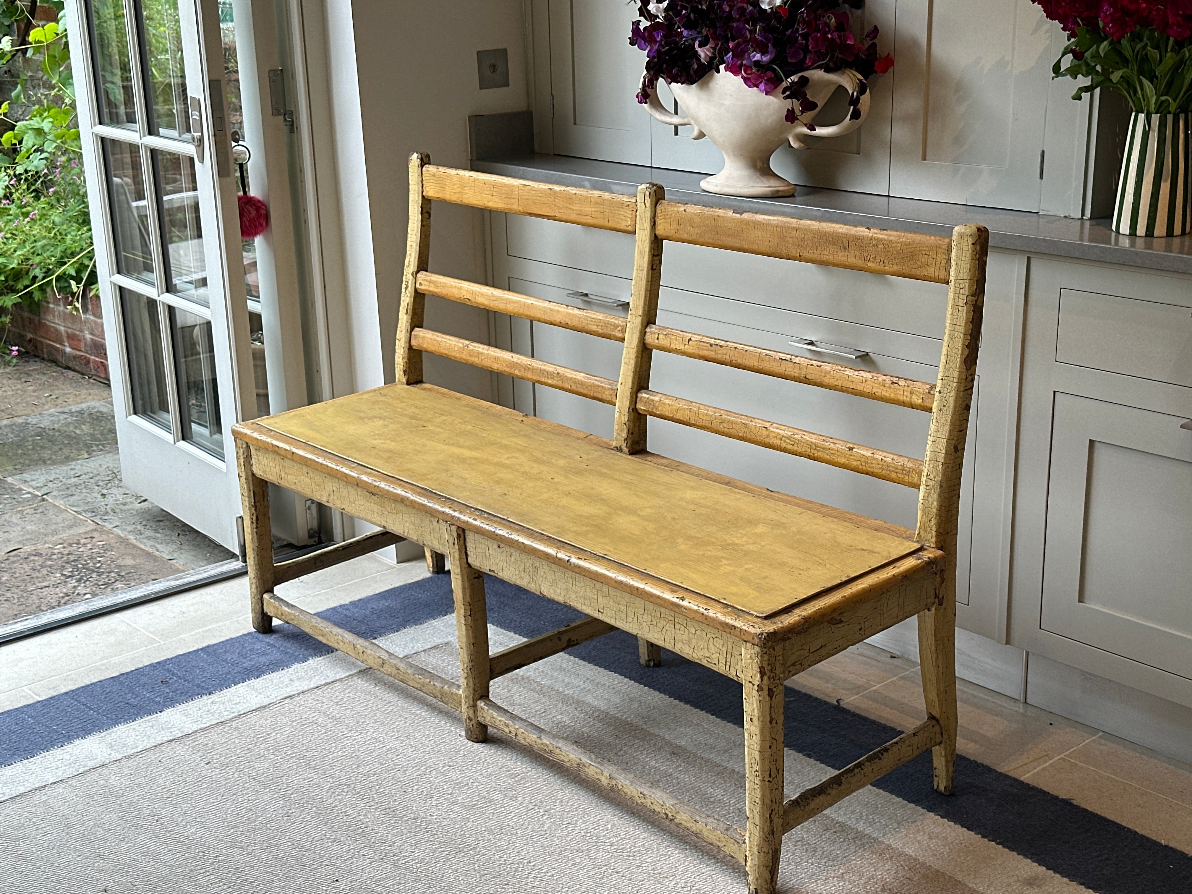 Painted Country House Bench