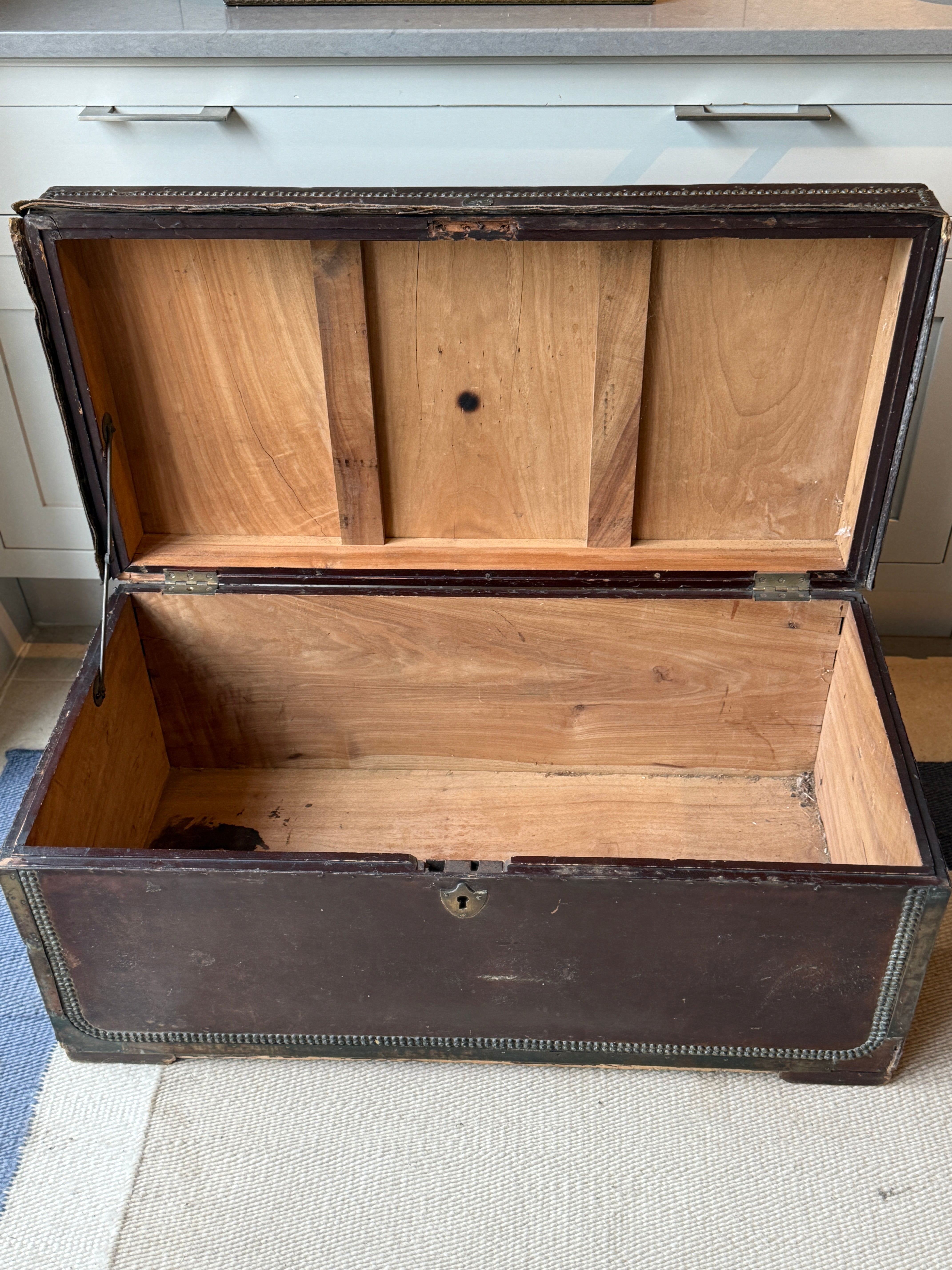 Camphor Wood and Leather Campaign Chest