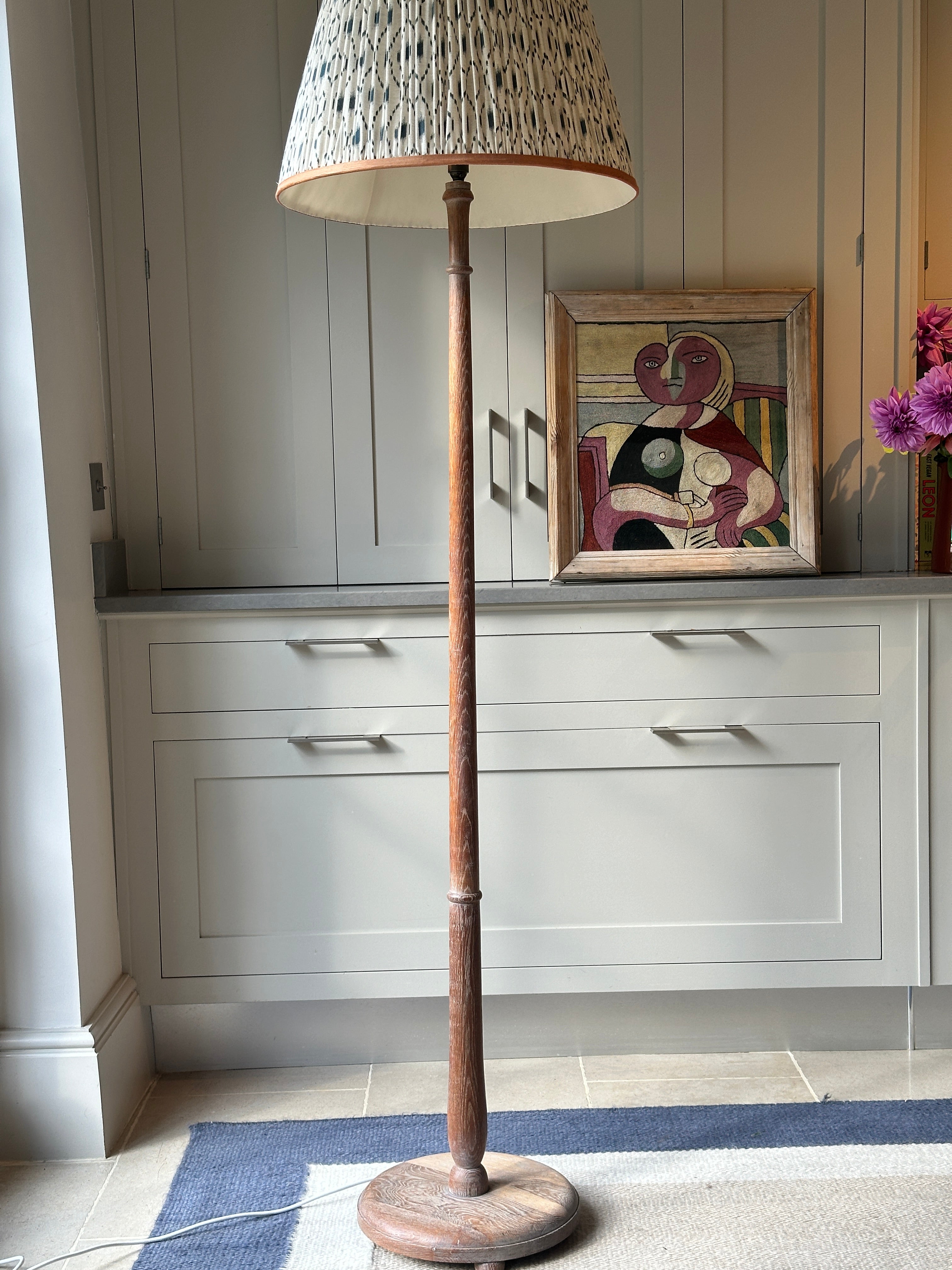 Limed Oak Standard lamp