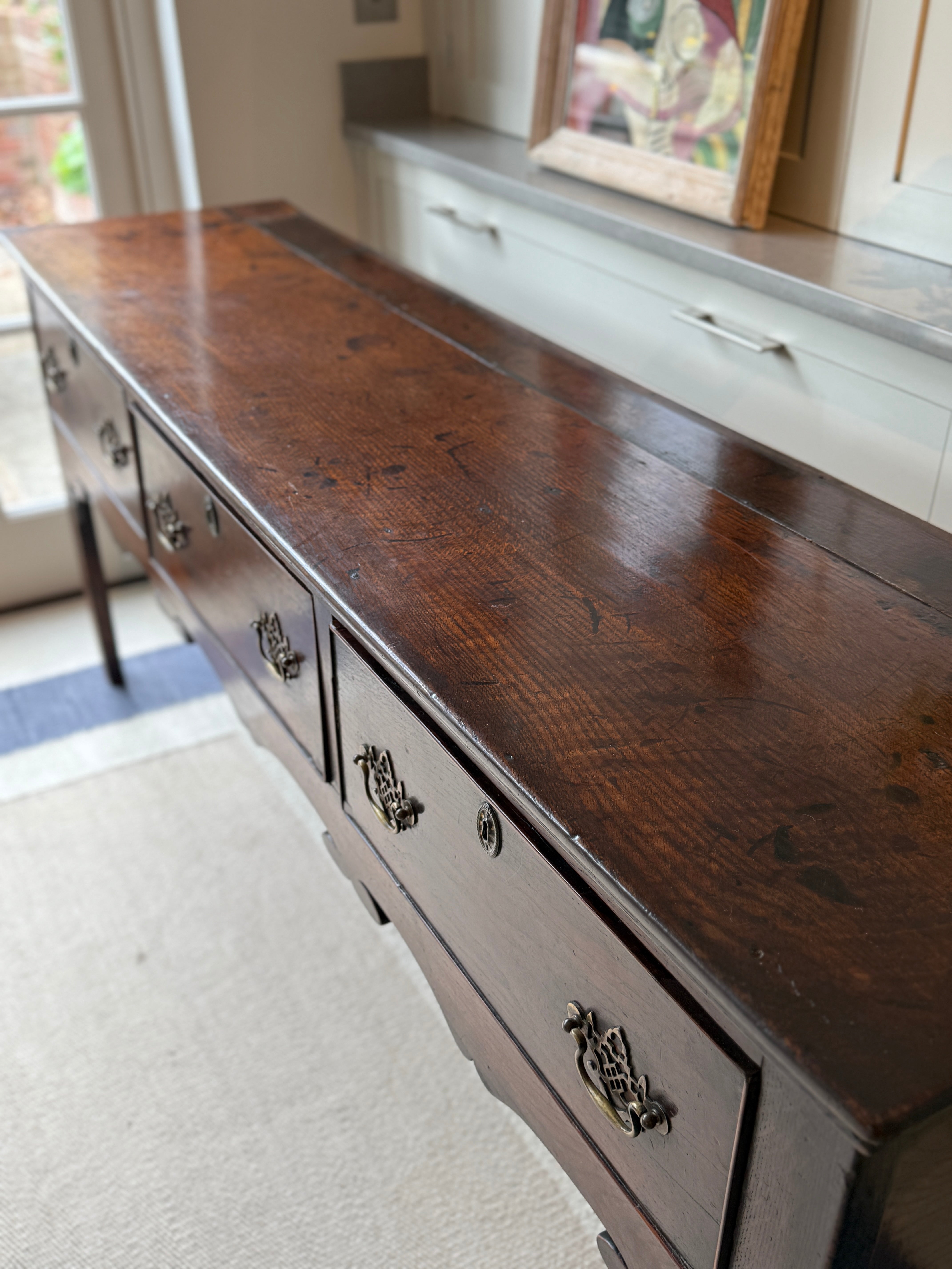 C18th Oak Dresser Base