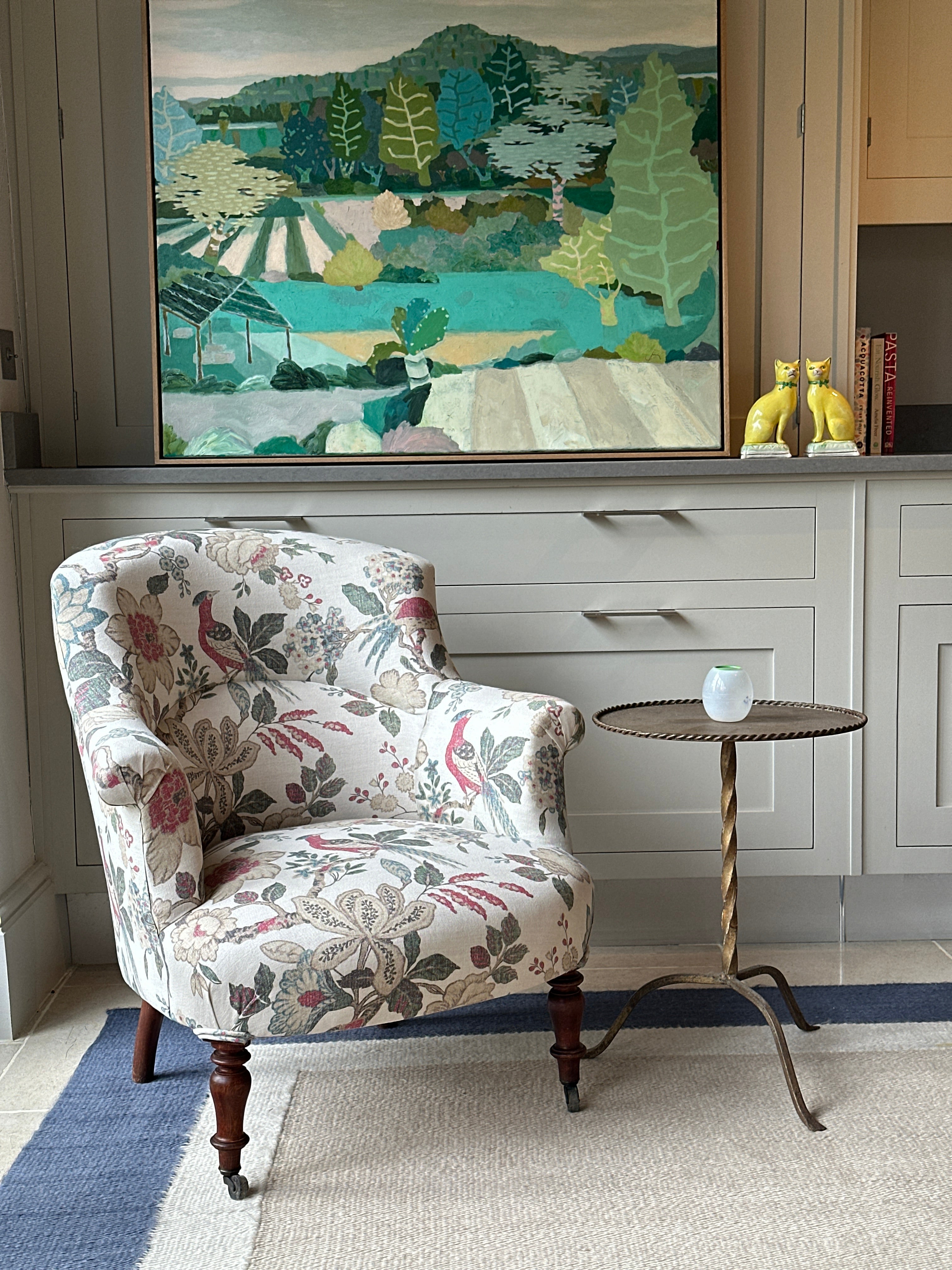 Single French Tub Chair in Inchrya Linen