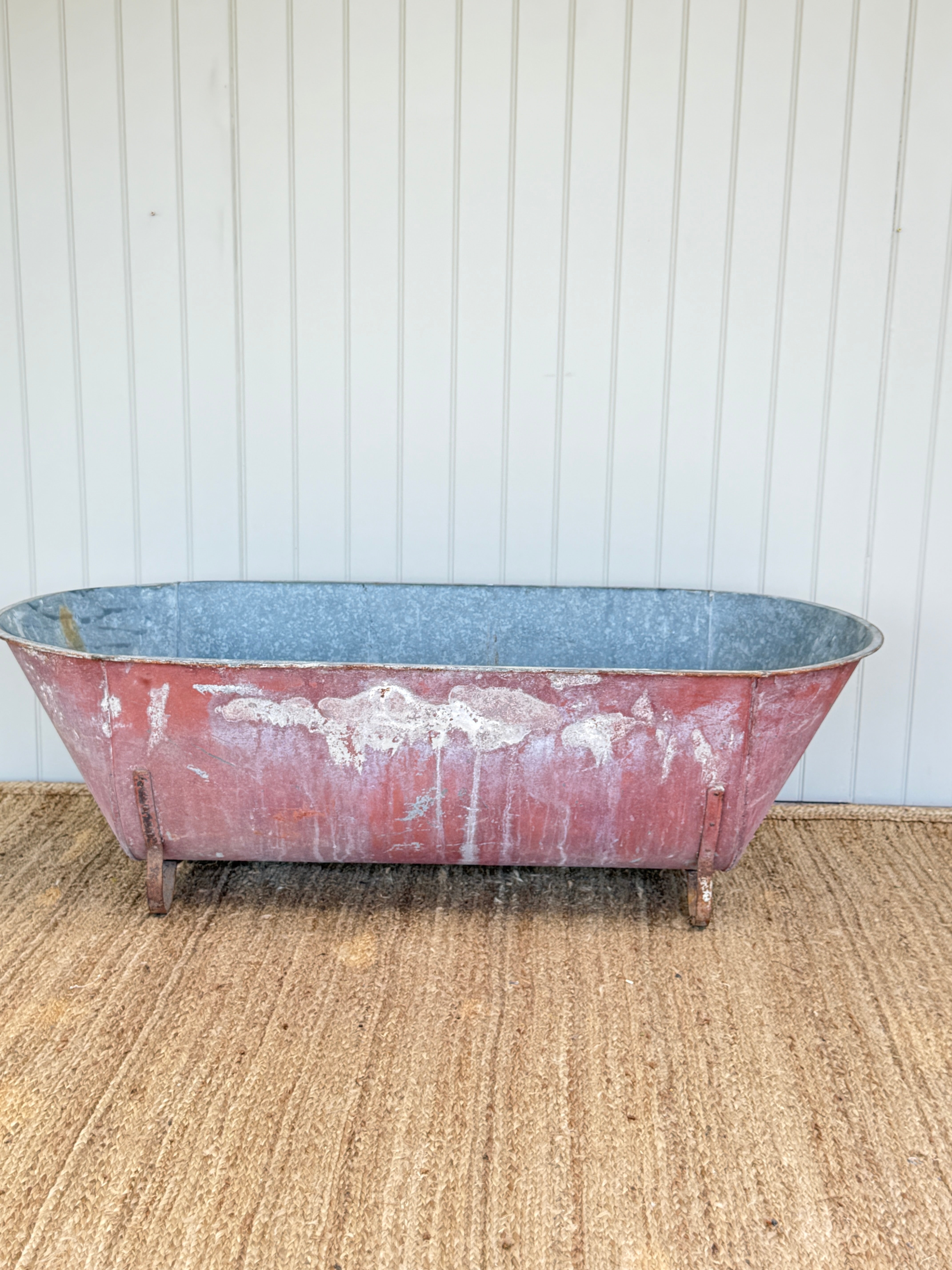 Vintage French Zinc Bath
