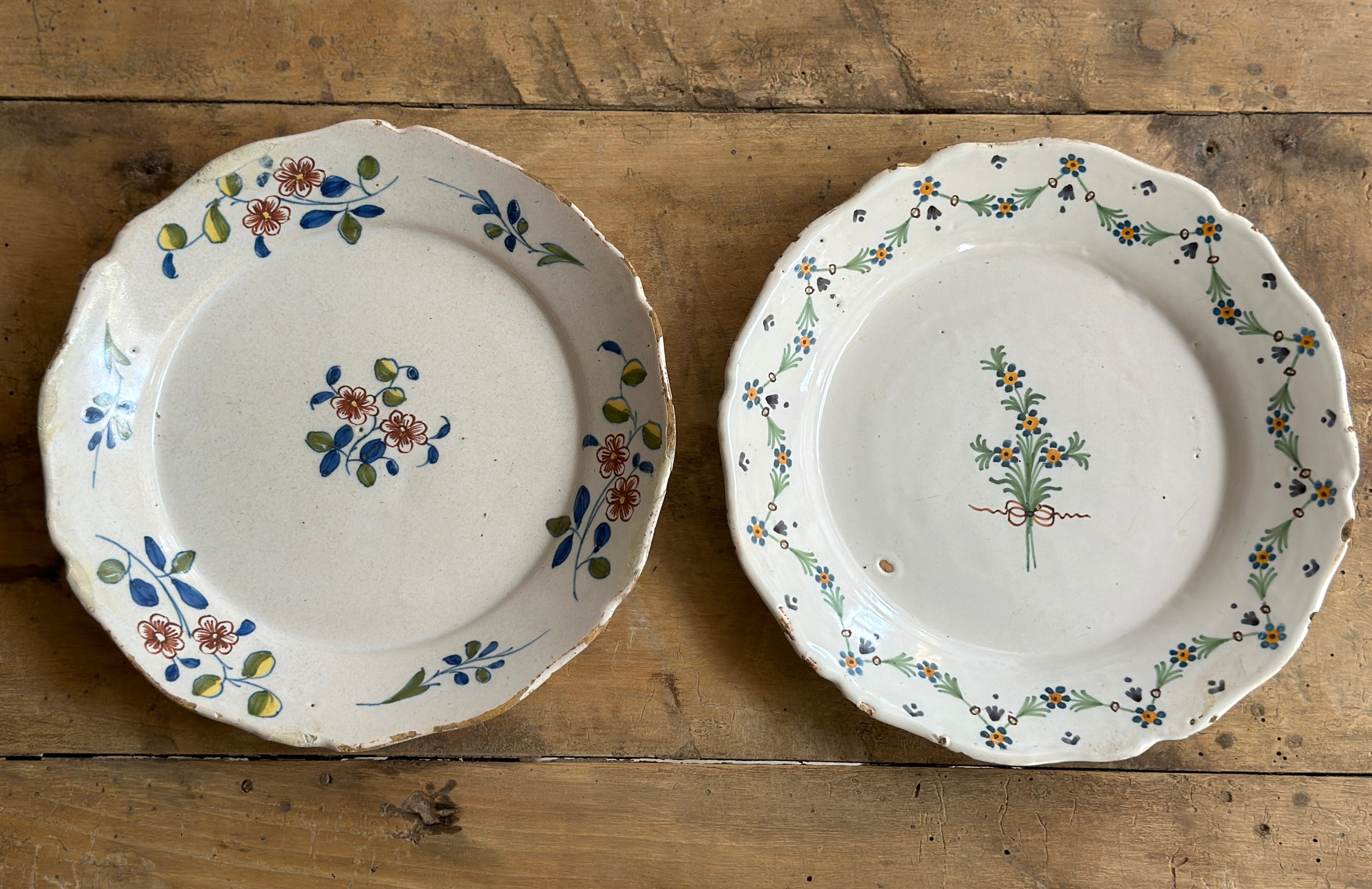 Pair of French Faience Plates Circa 1800
