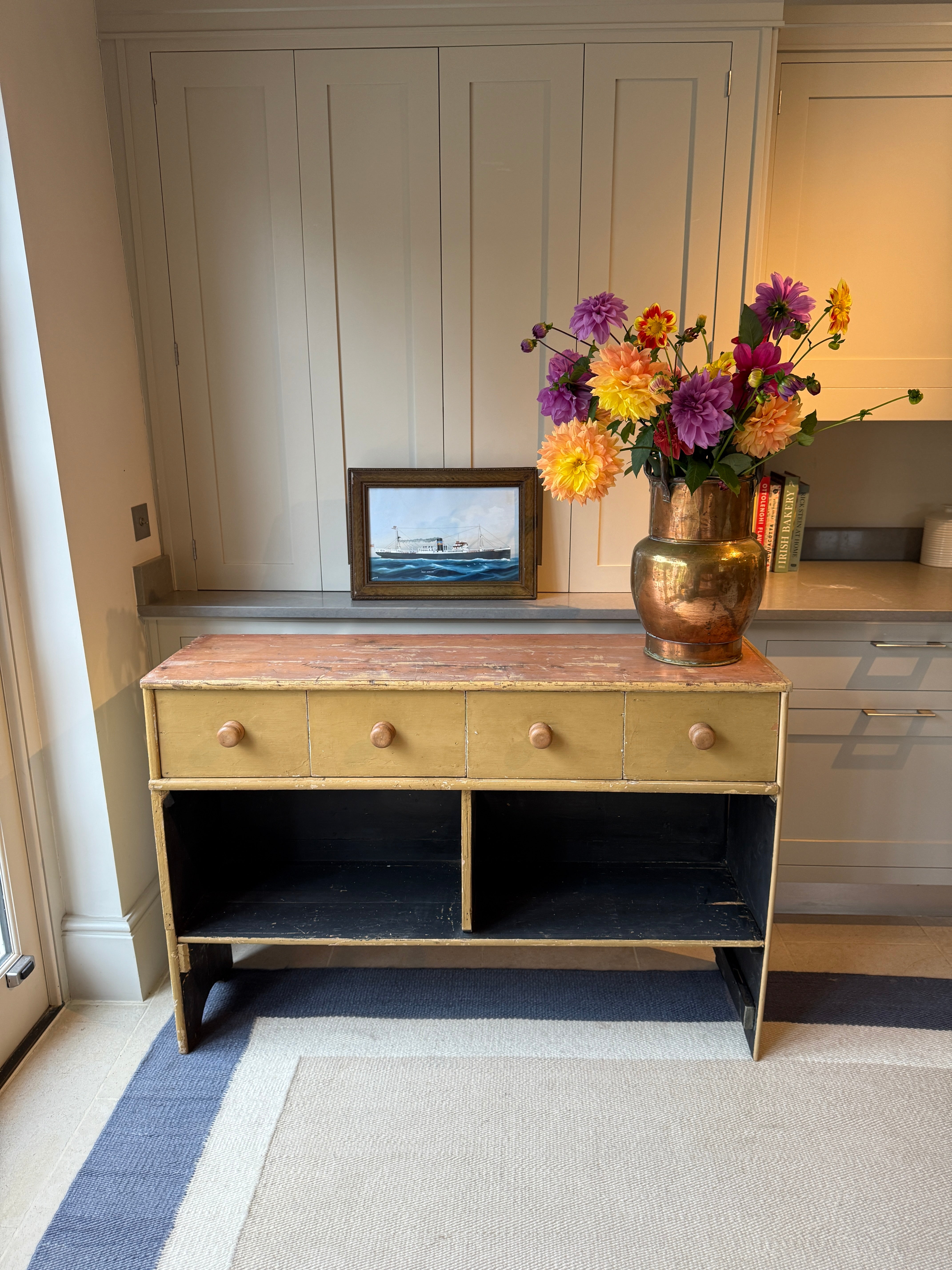 Mustard Yellow Welsh Haberdashery Dresser