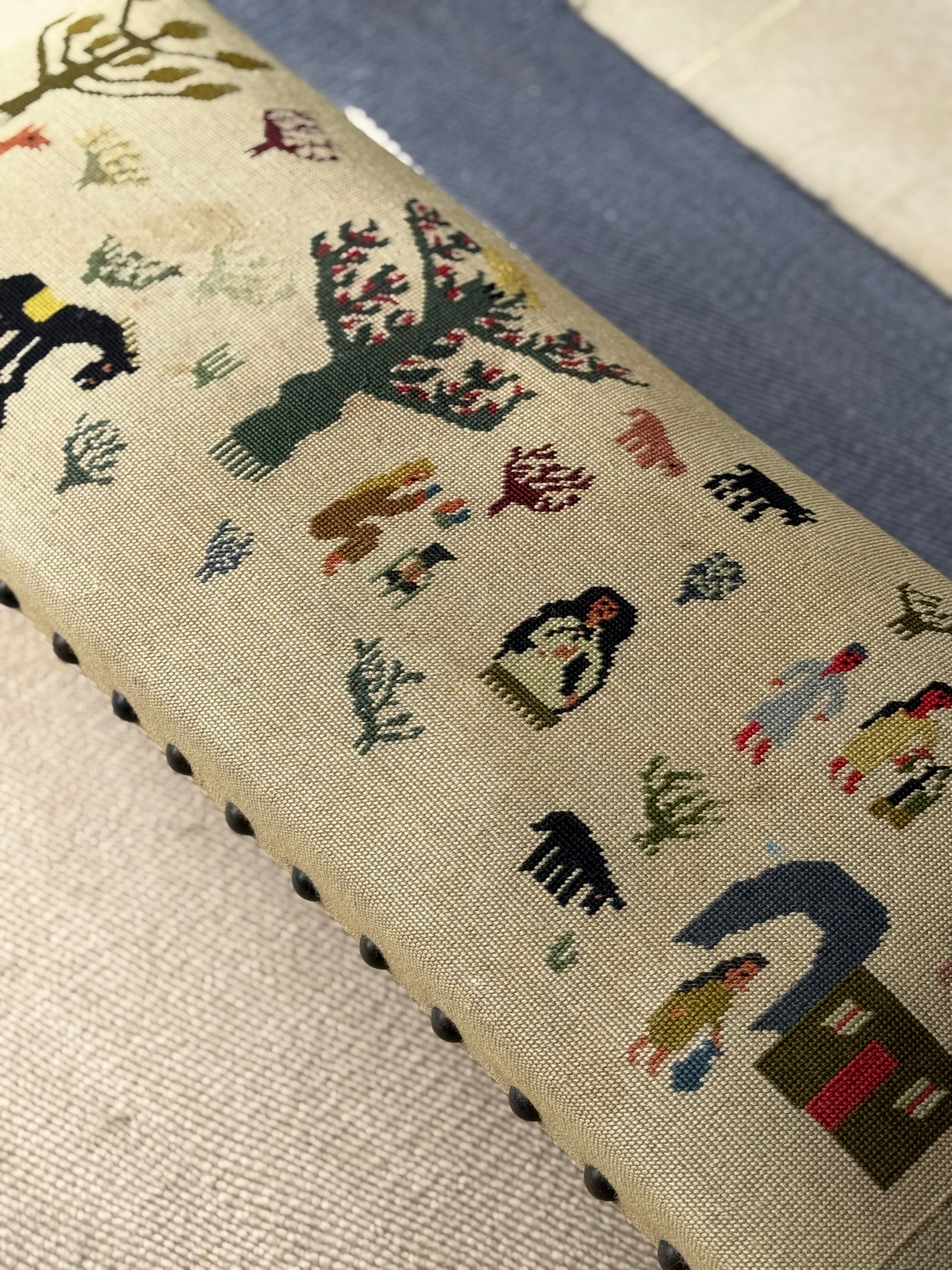French Needlepoint Footstool