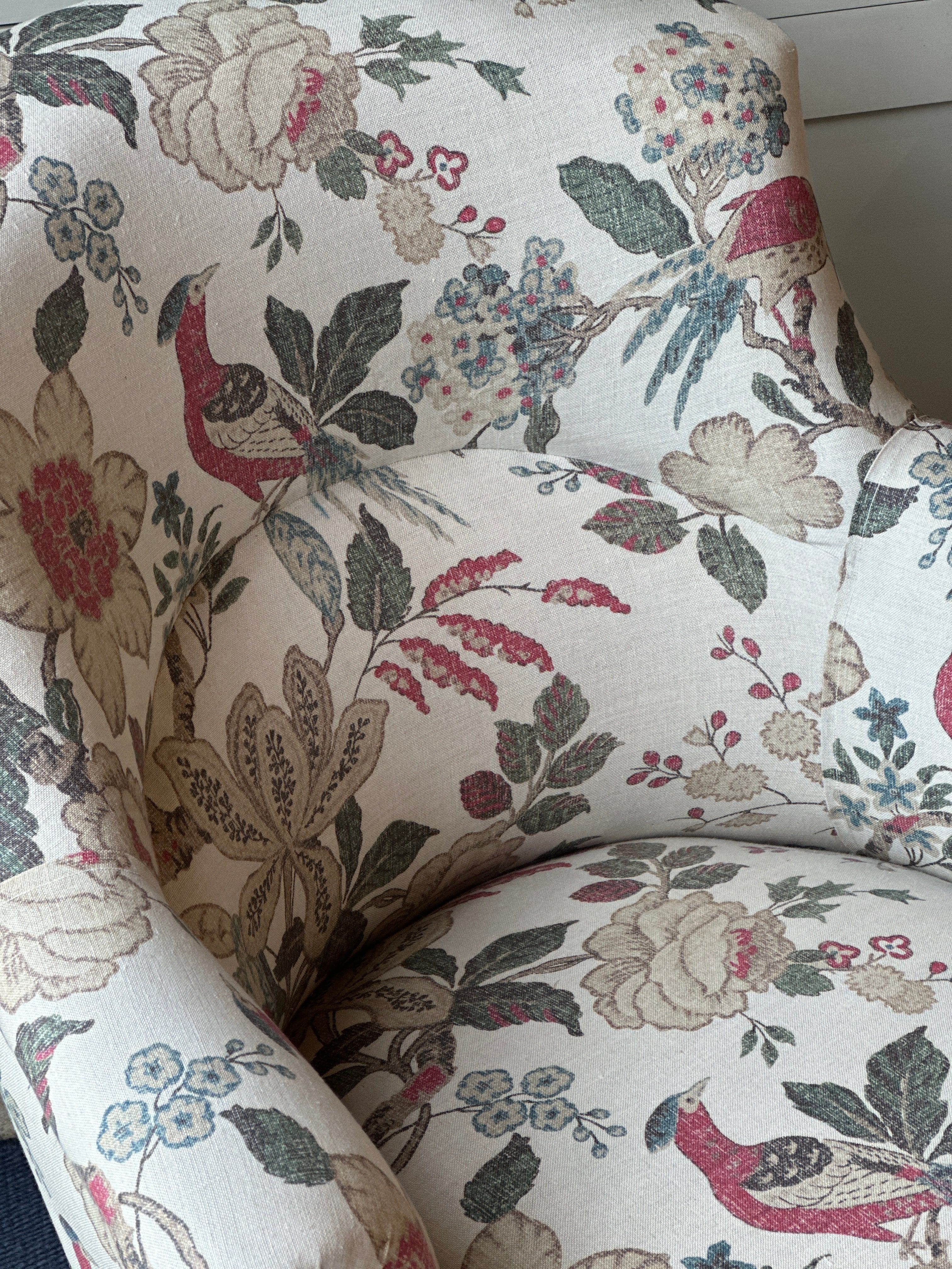 Single French Tub Chair in Inchrya Linen