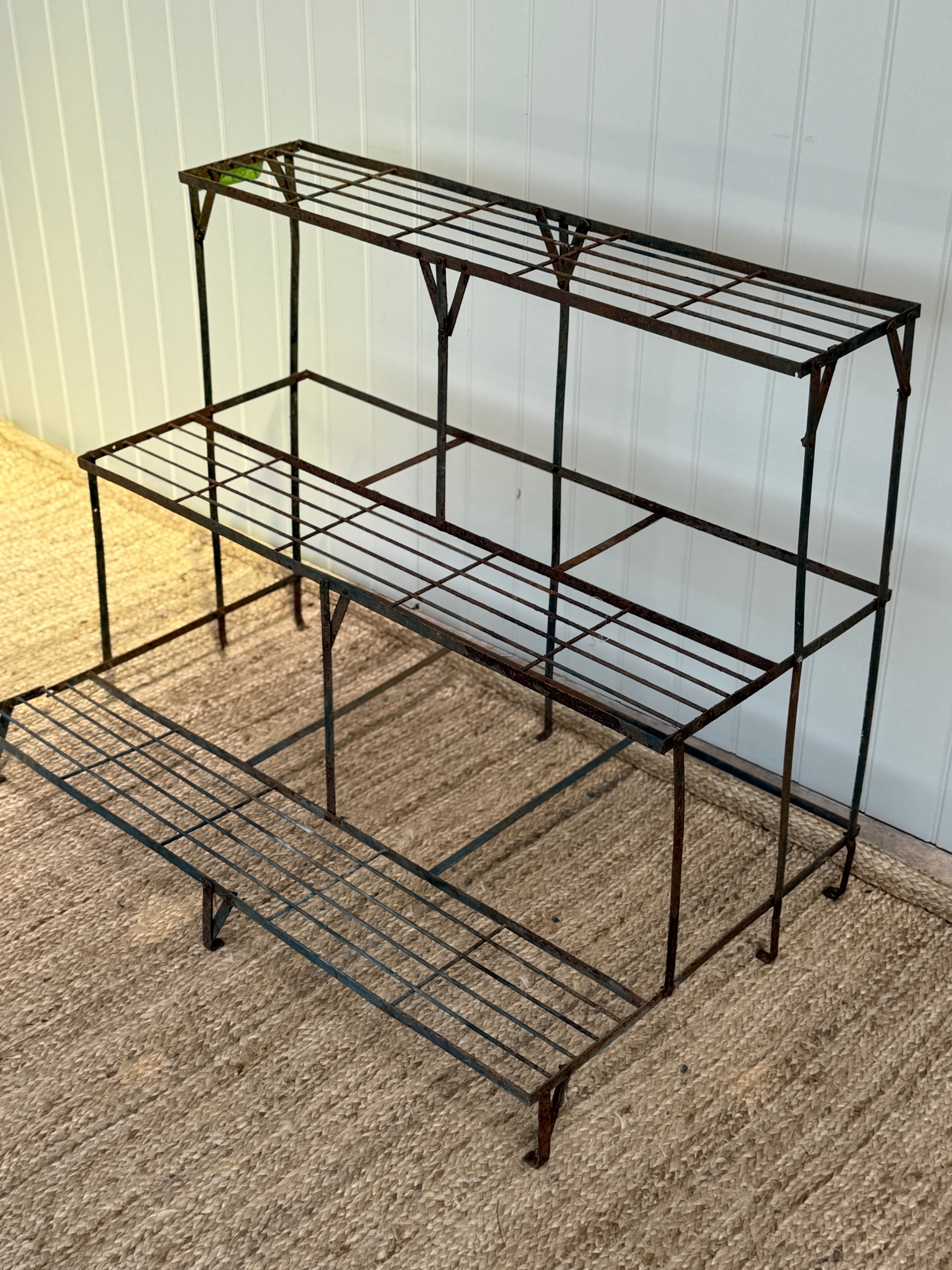 Vintage Iron Wirework Plant Stand