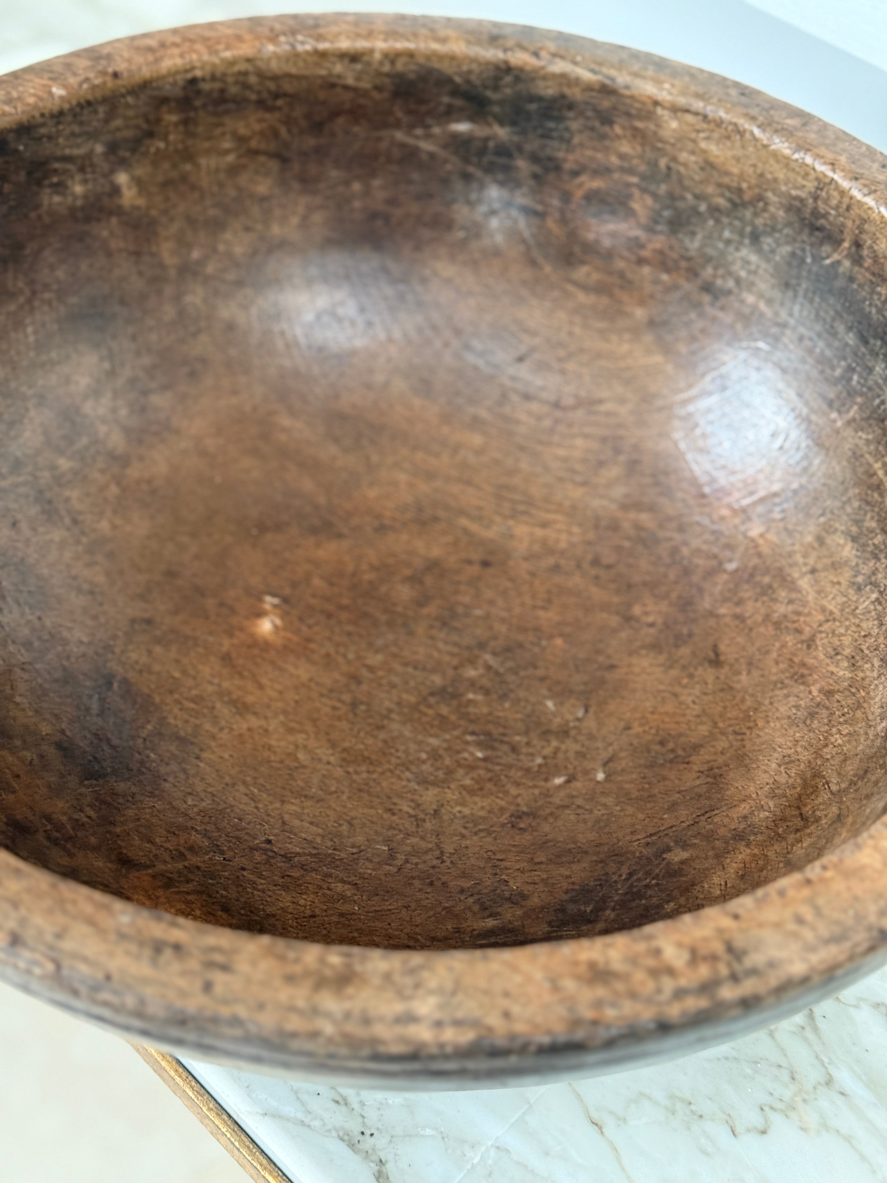 Impressive large 18th Century Sycamore Dairy Bowl.