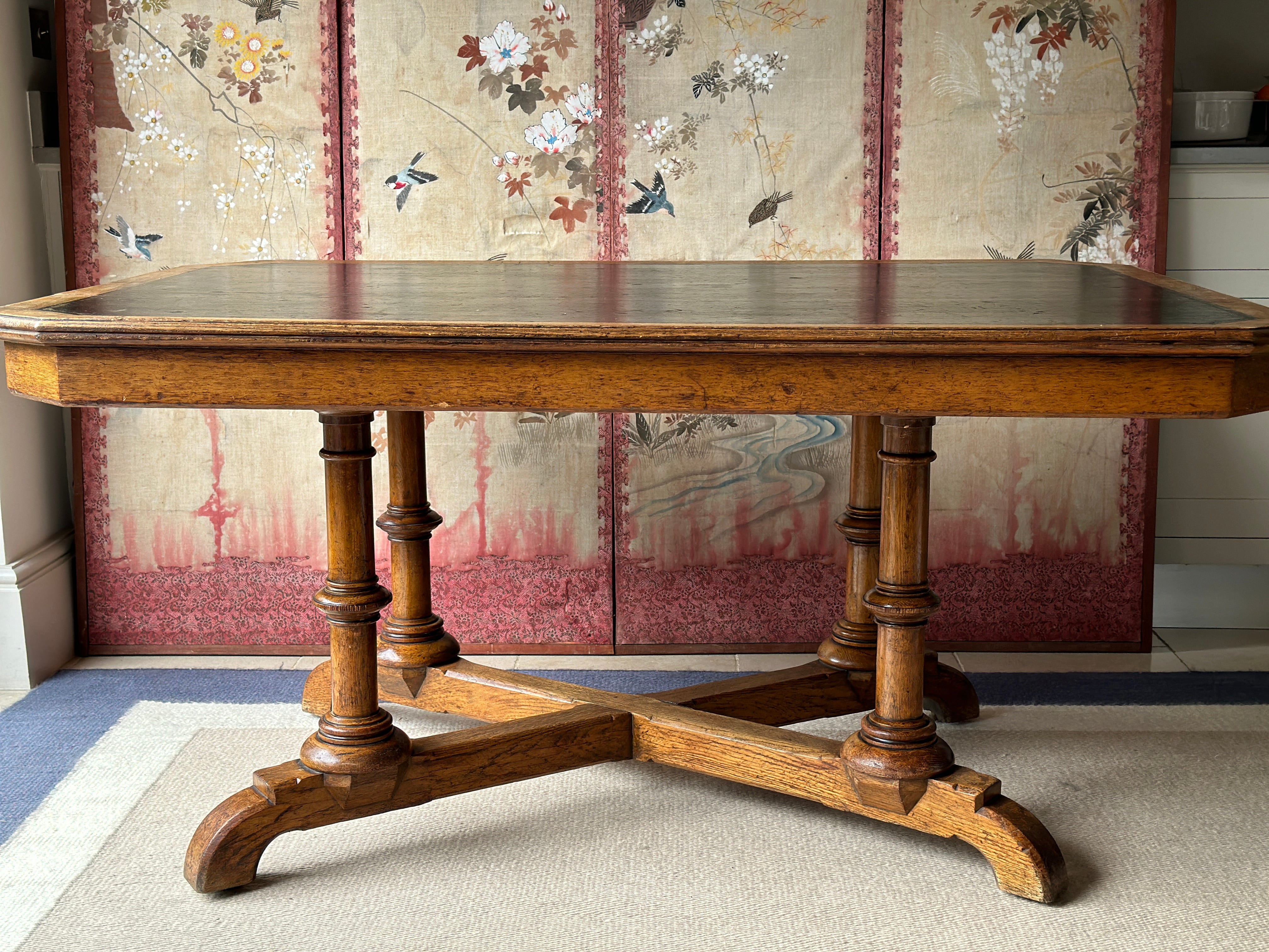 Large Oak Partner Desk by  Gillows