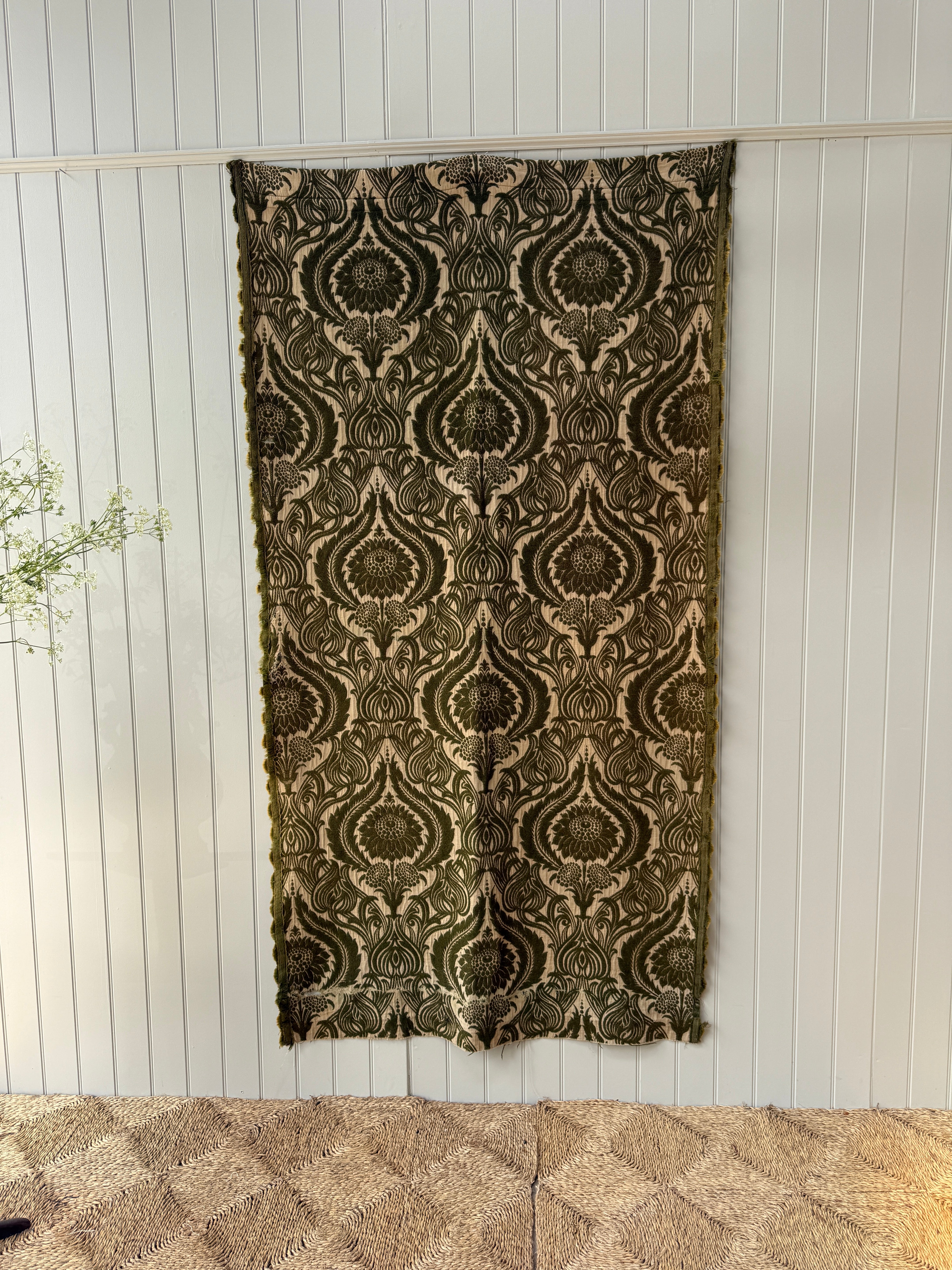 19th Century Decorative Arts and Craft Wool & Velvet Panel