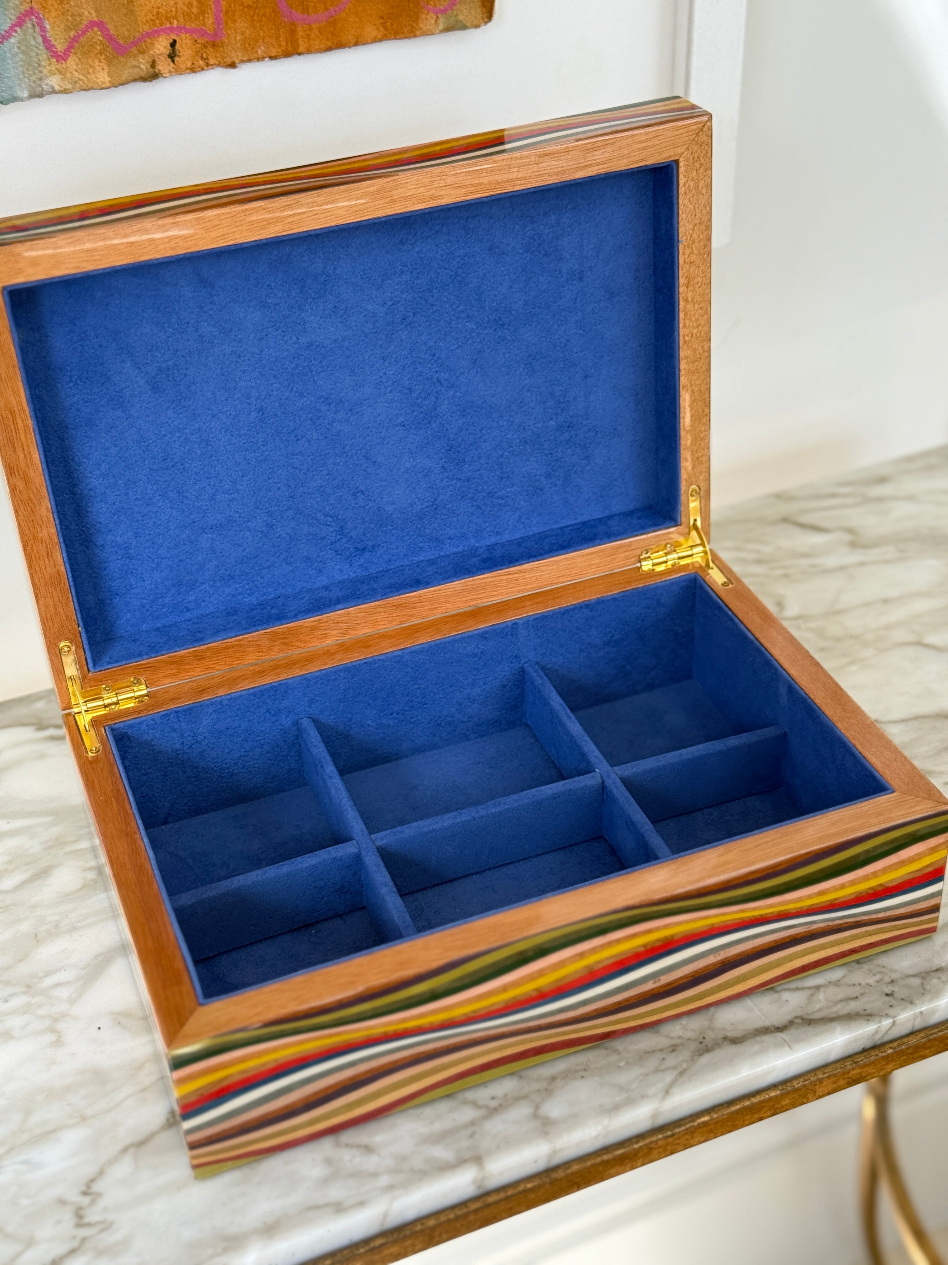Large Marquetry Jewellery Box