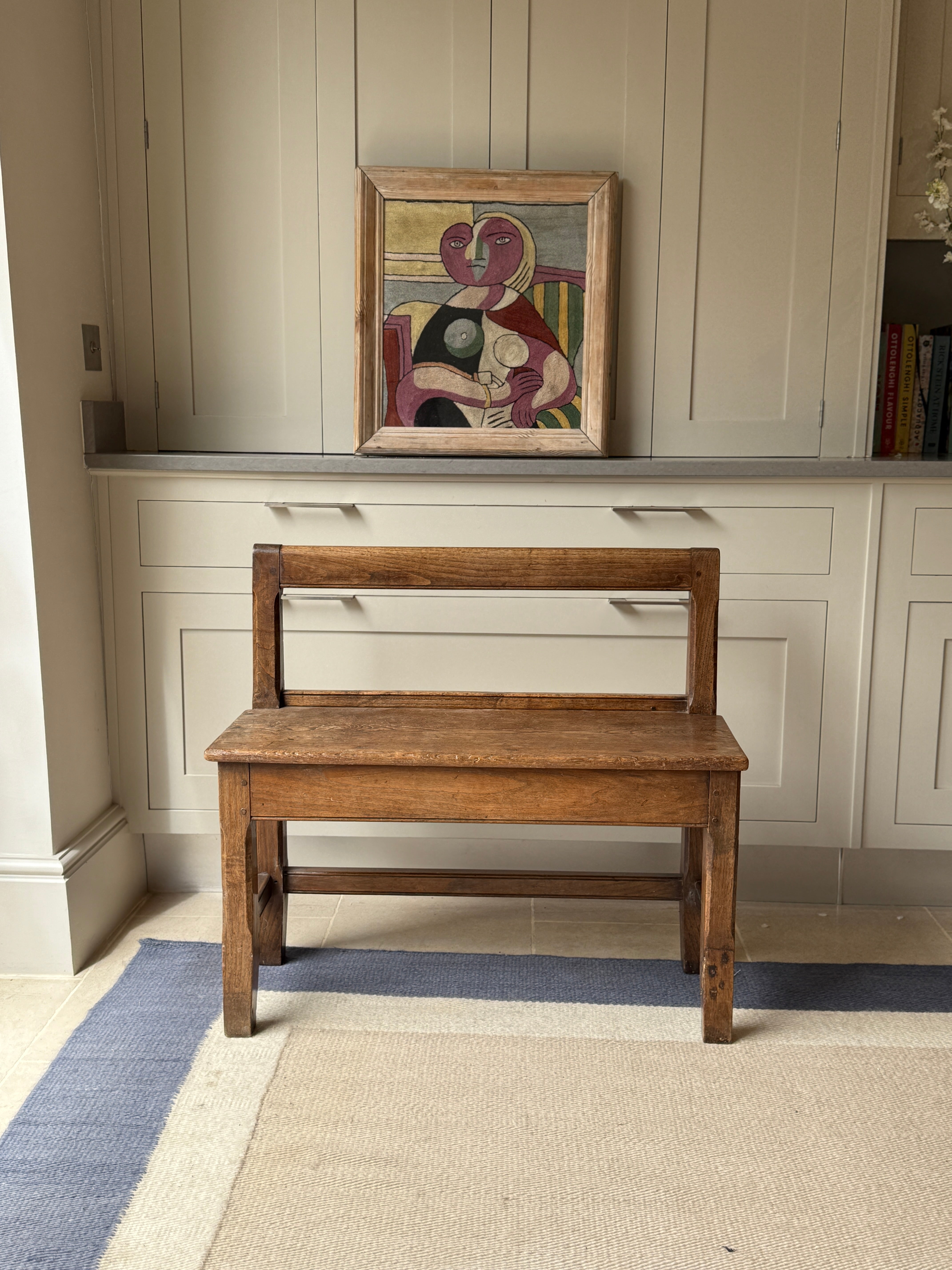 Small Antique Oak Bench