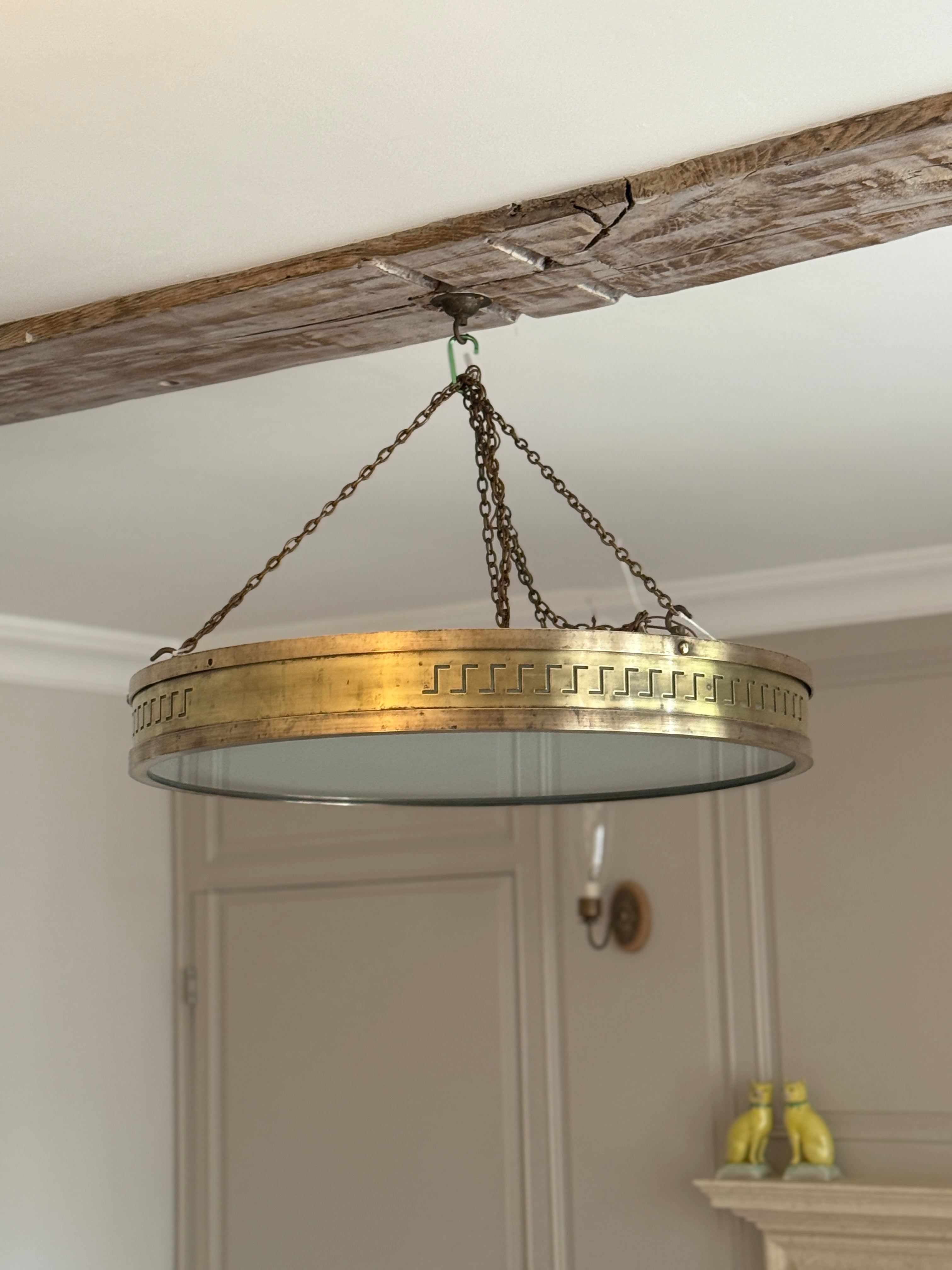 Pair of Brass Plafonniers from the Lewis Building in Liverpool