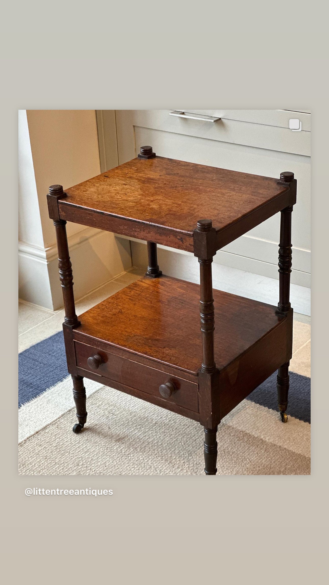 Small Charming Tiered Bedside Table