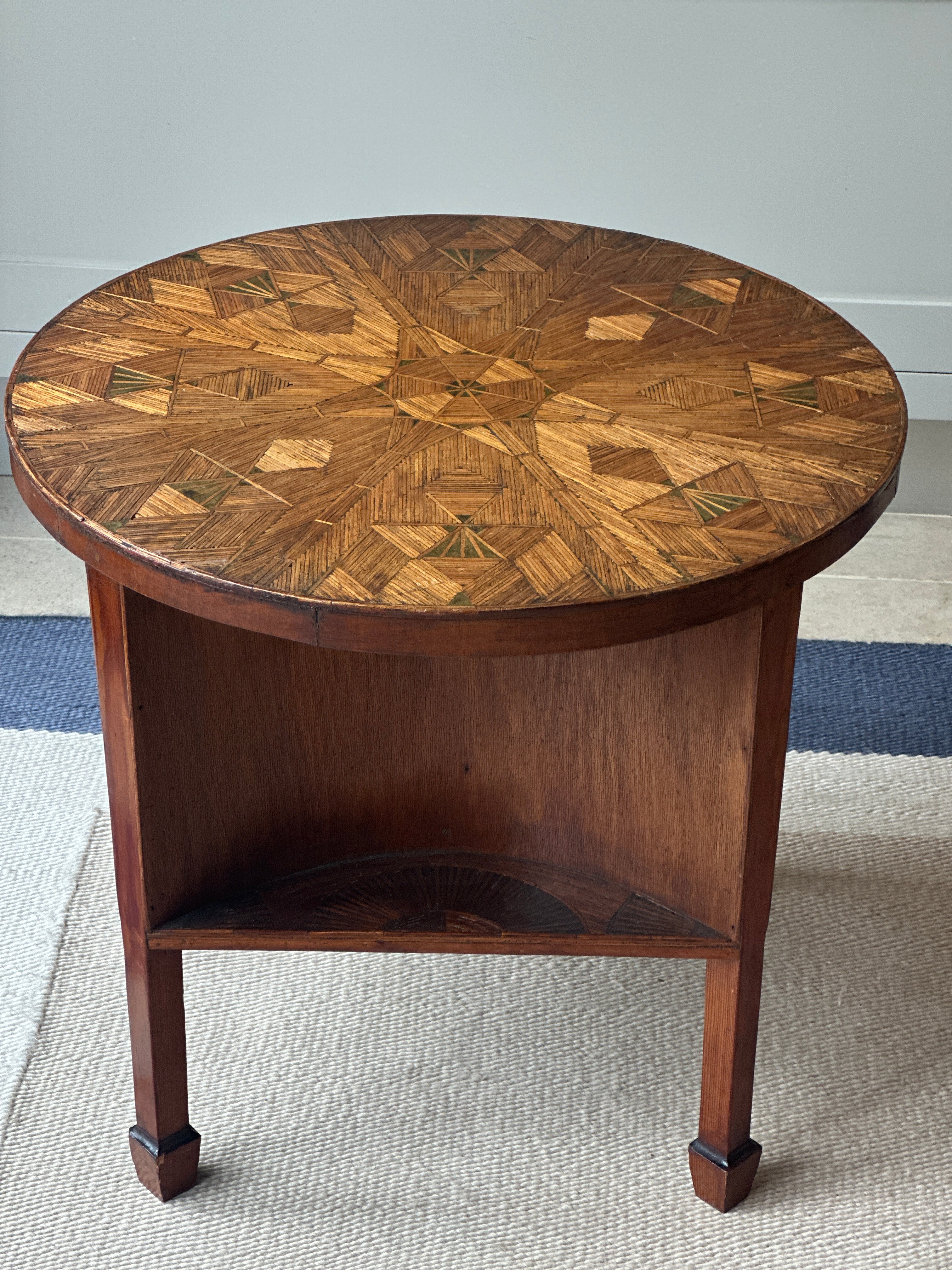 DF- Folk Art Table made out of matchsticks