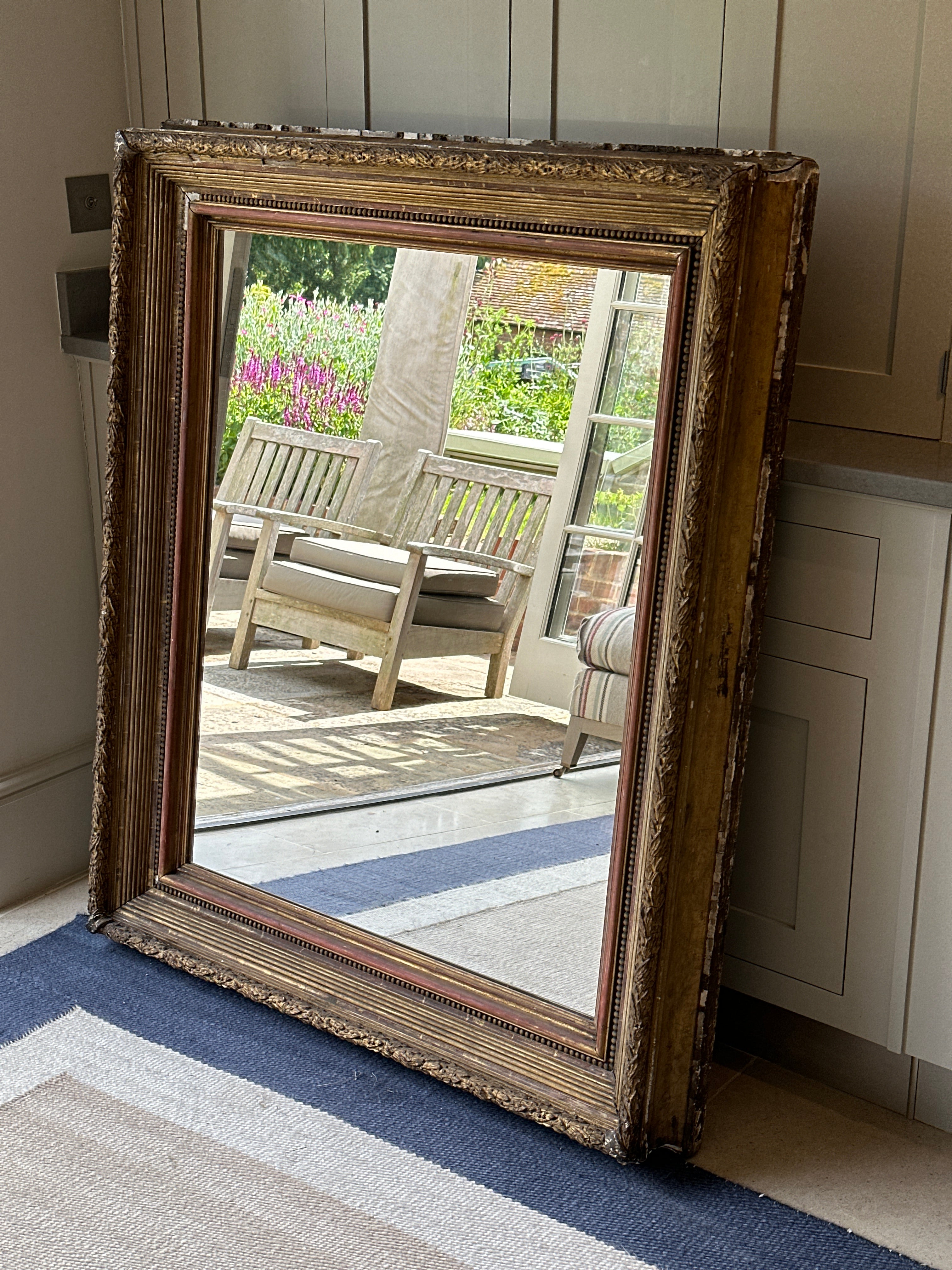 Enormous Antique Frame Mirror