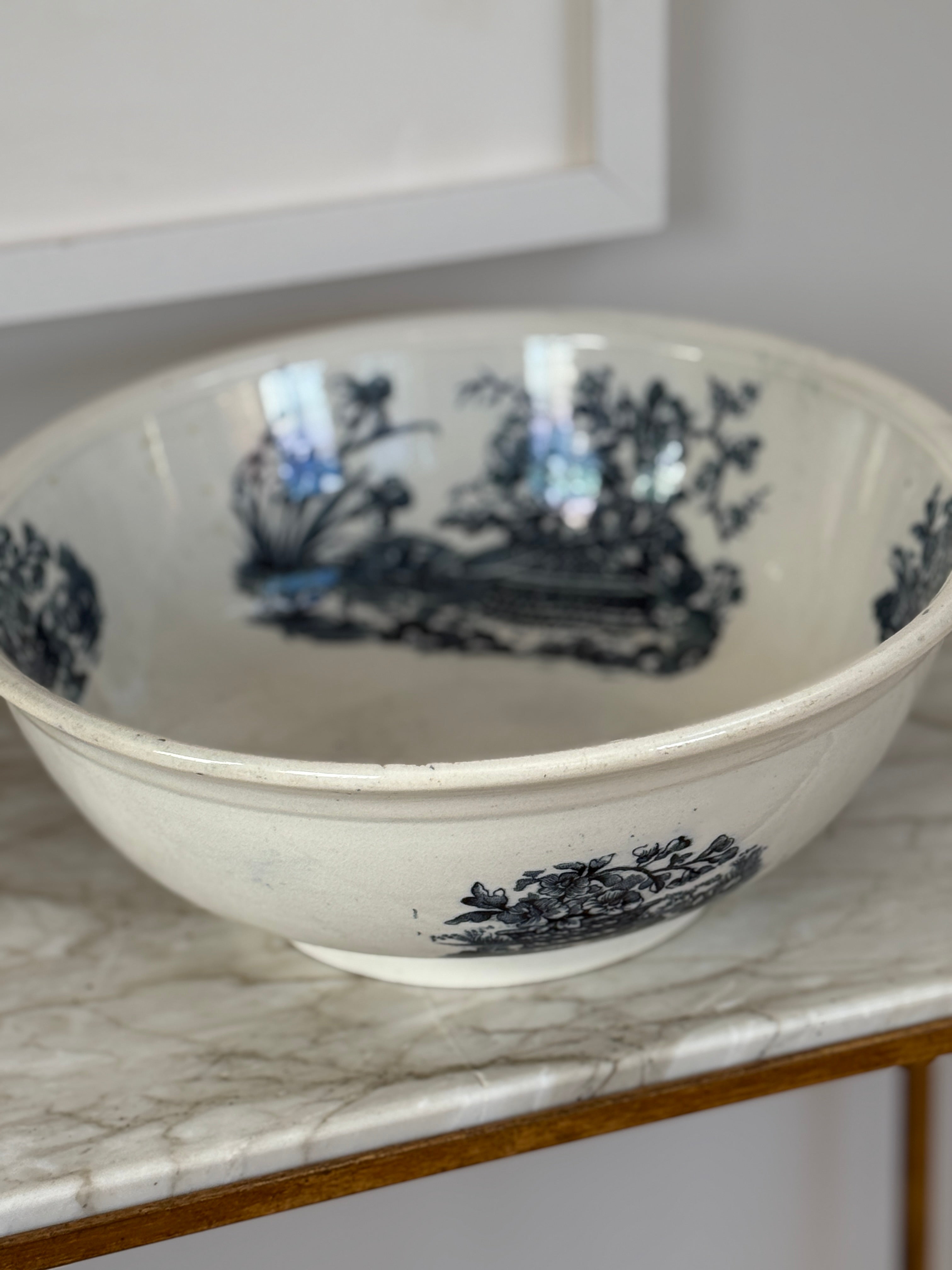 French Blue and White Bowl