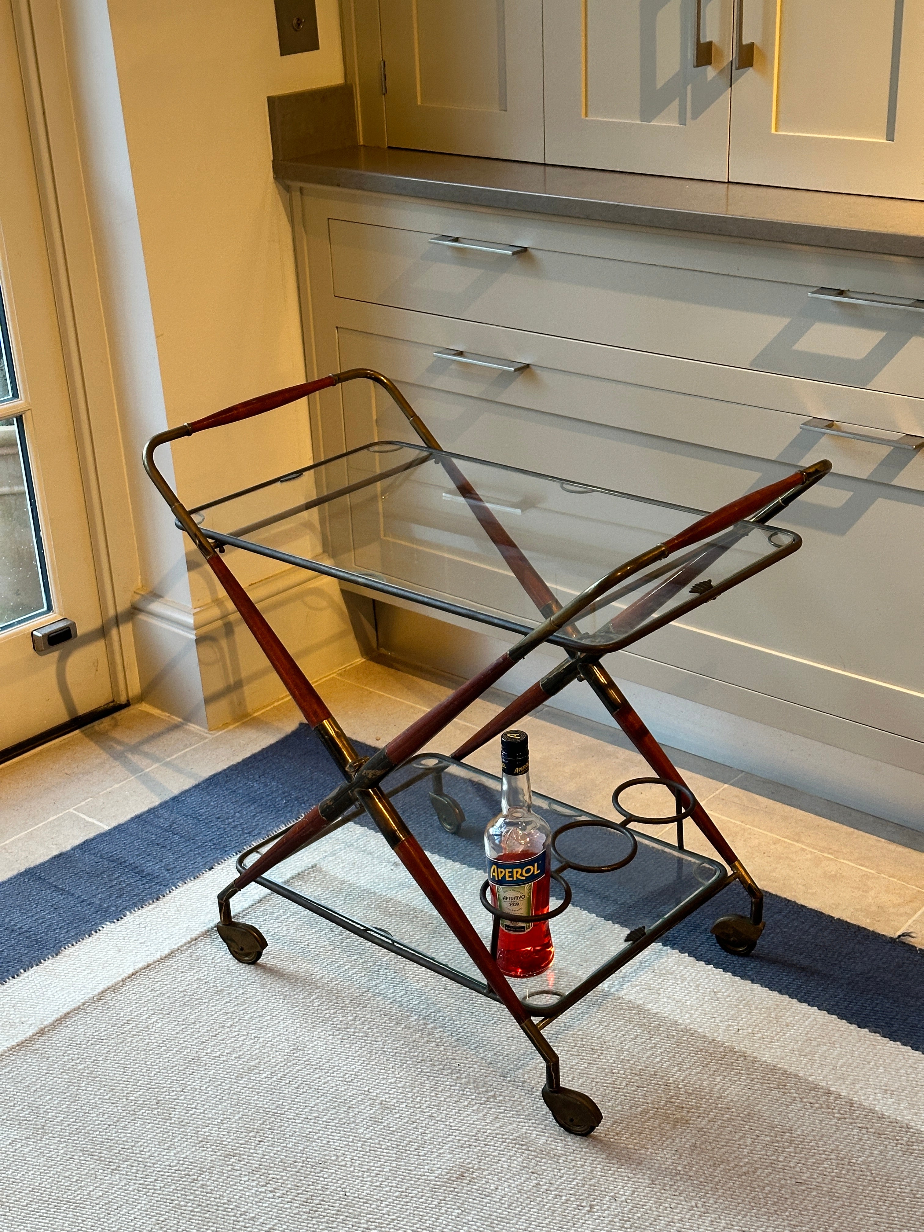 1950's Foldable Italian Drinks Cart by Cesare Lacca