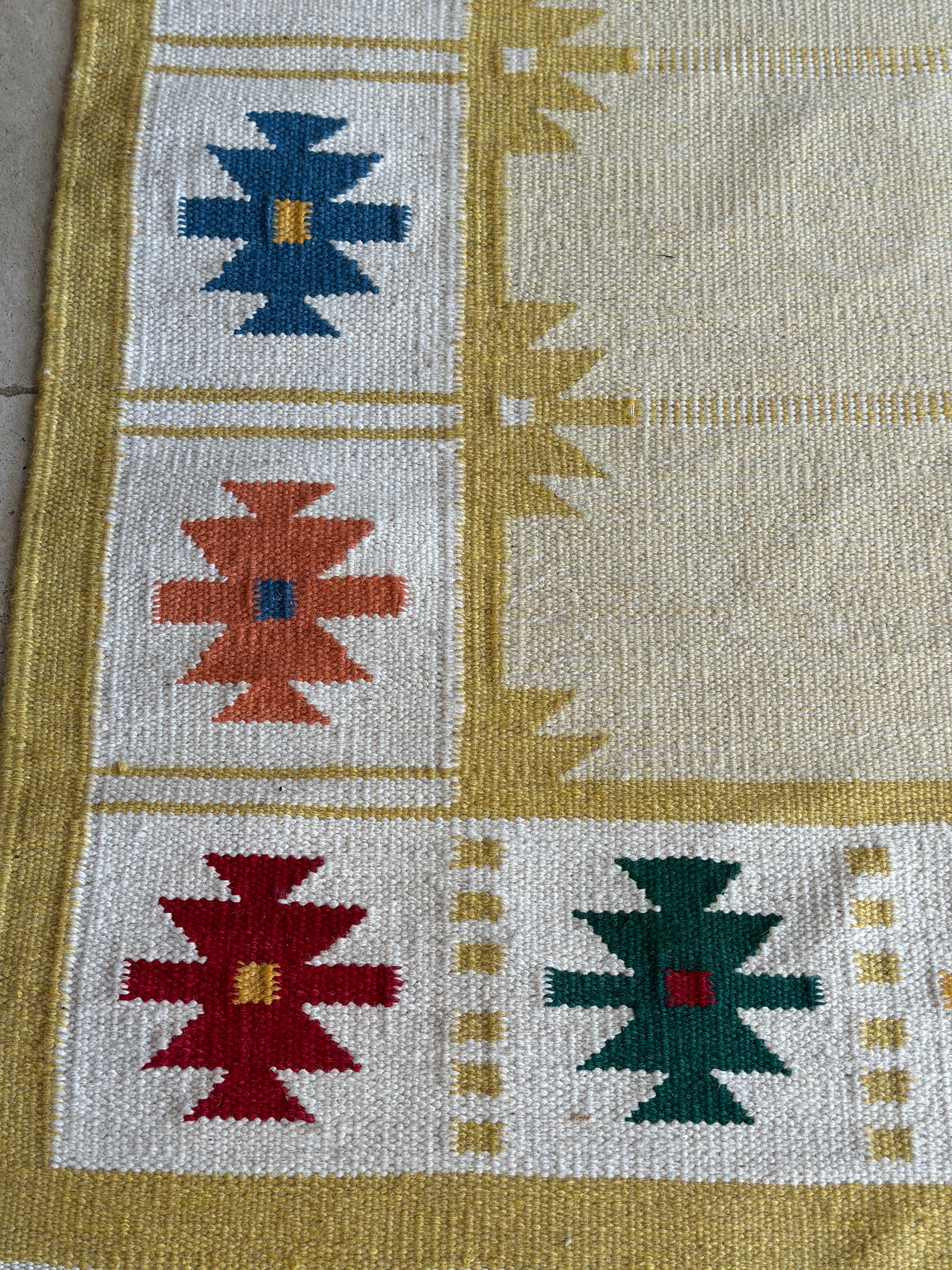 Vintage Swedish Flatweave rug