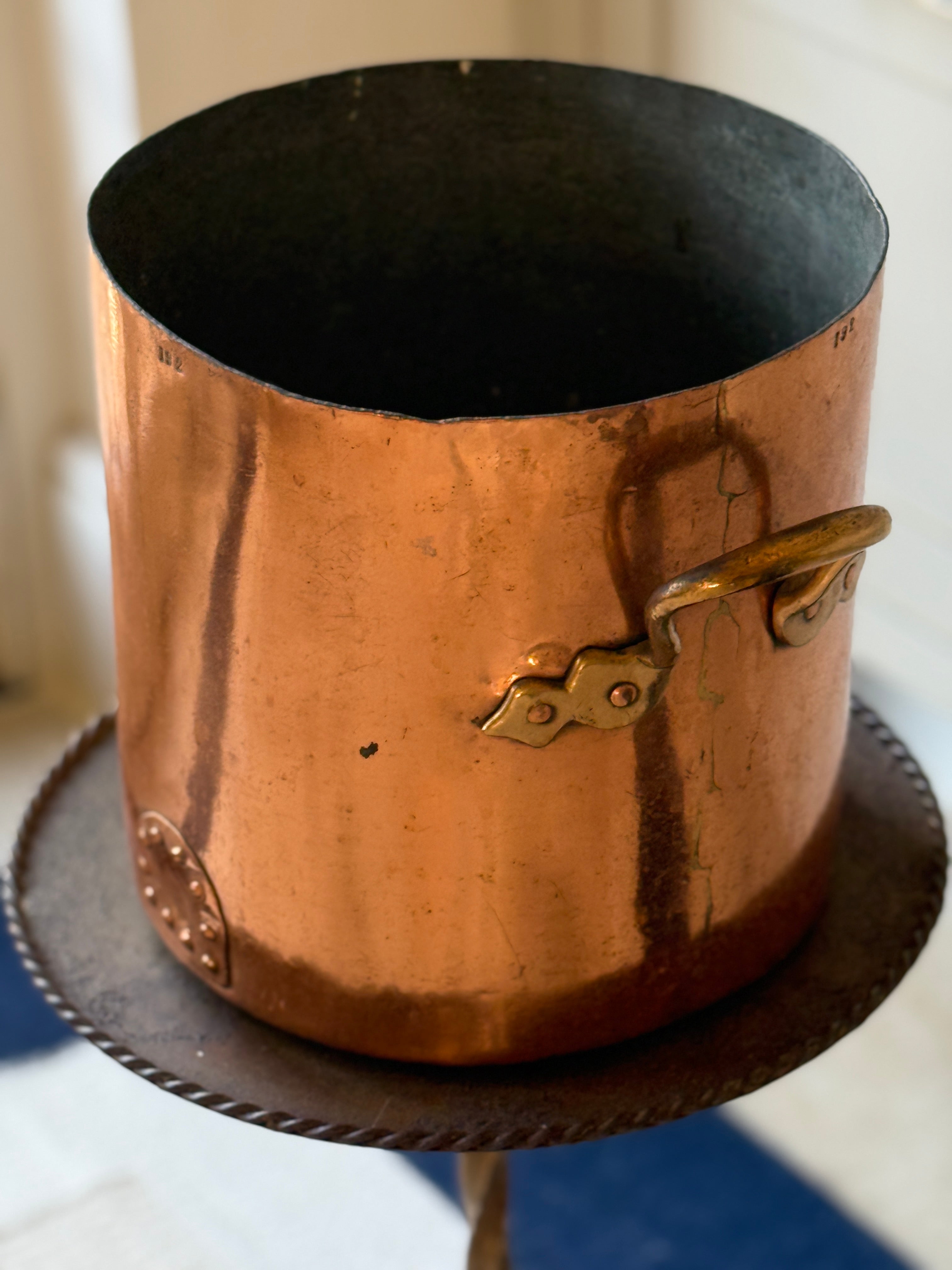Large French Copper Consommé Pot