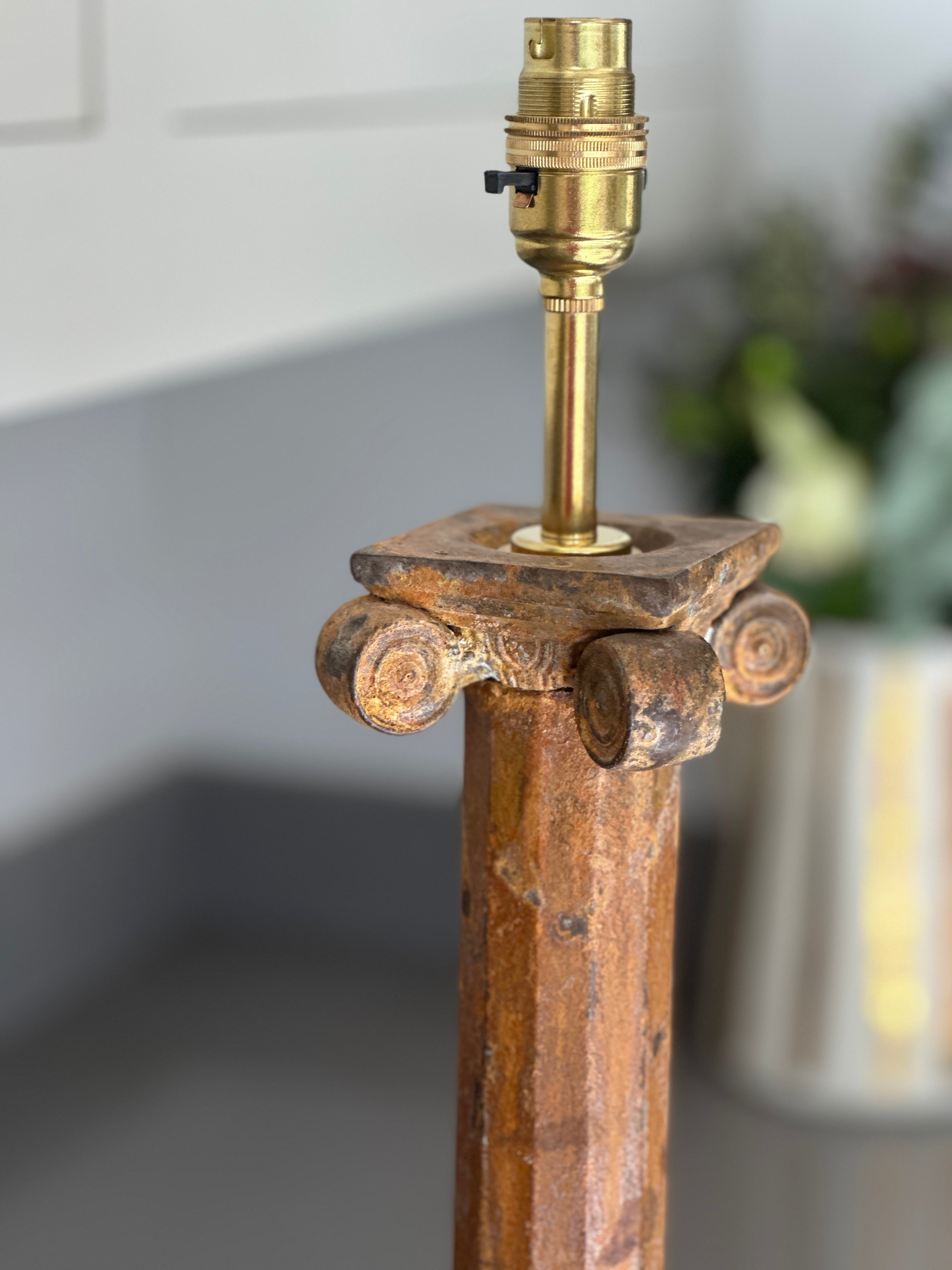 Cast Iron Column Table Lamp