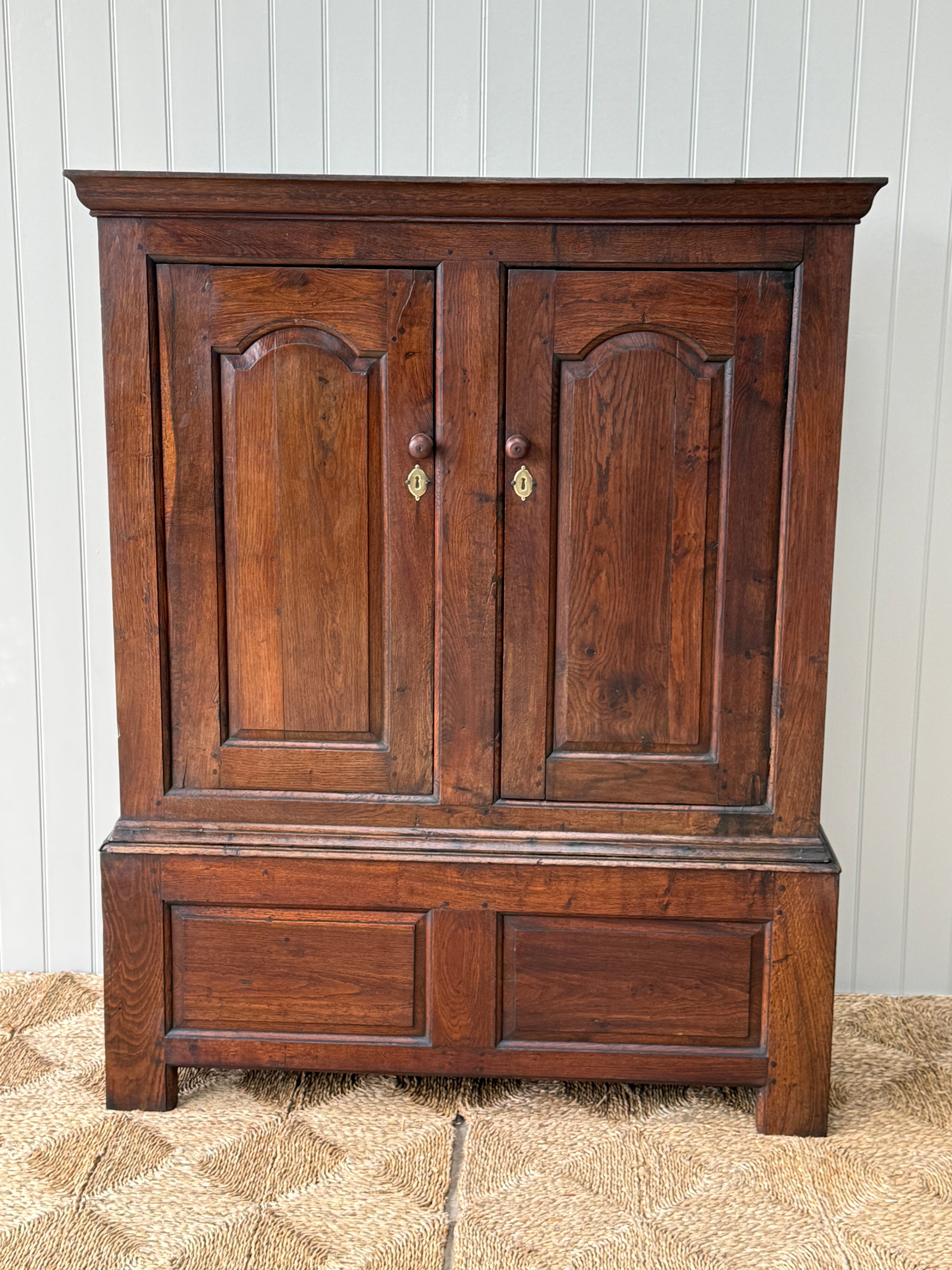 Large 18th Century Oak Hanging Cupboard