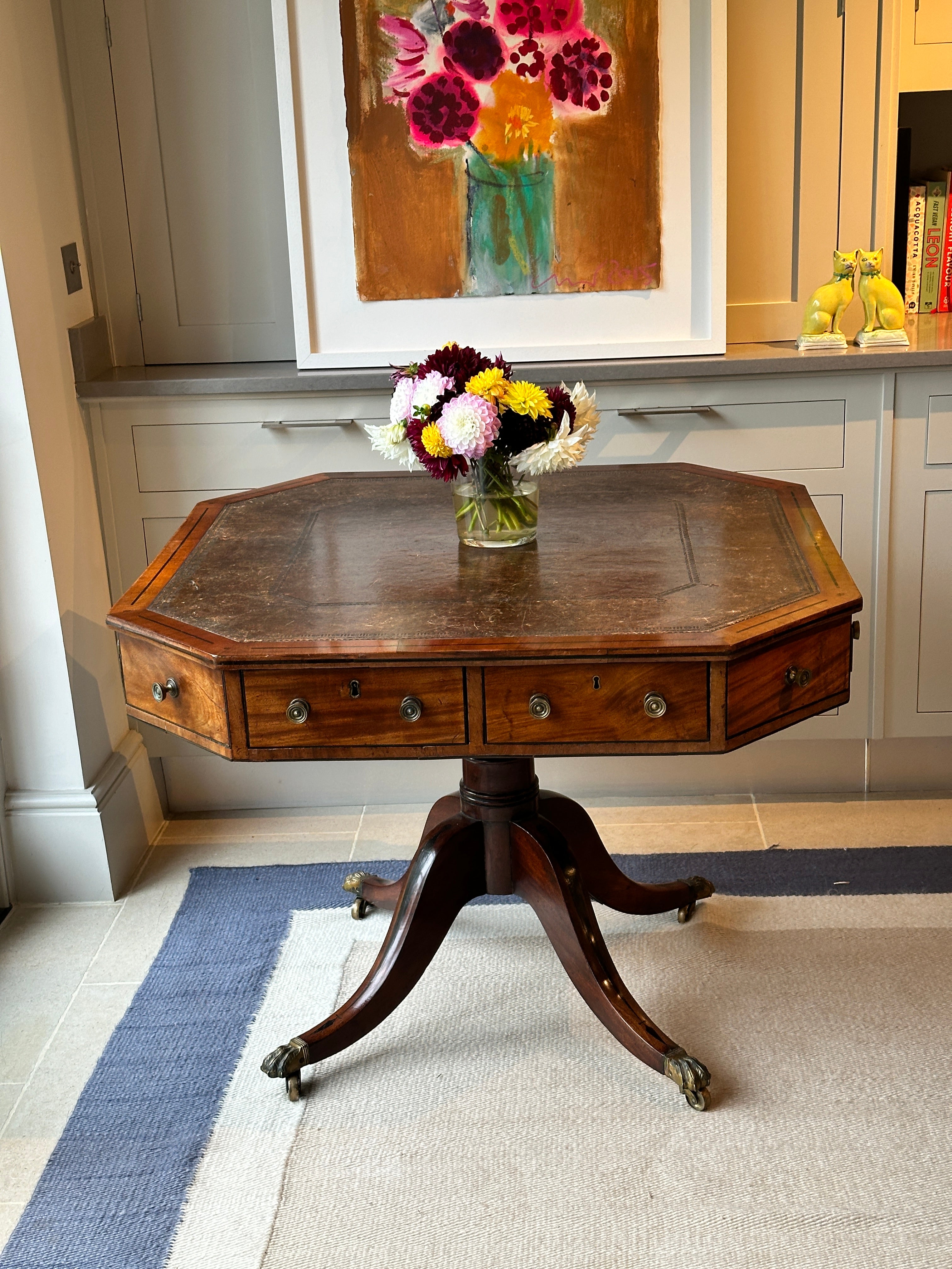 19th Century Octagonal Drum Table