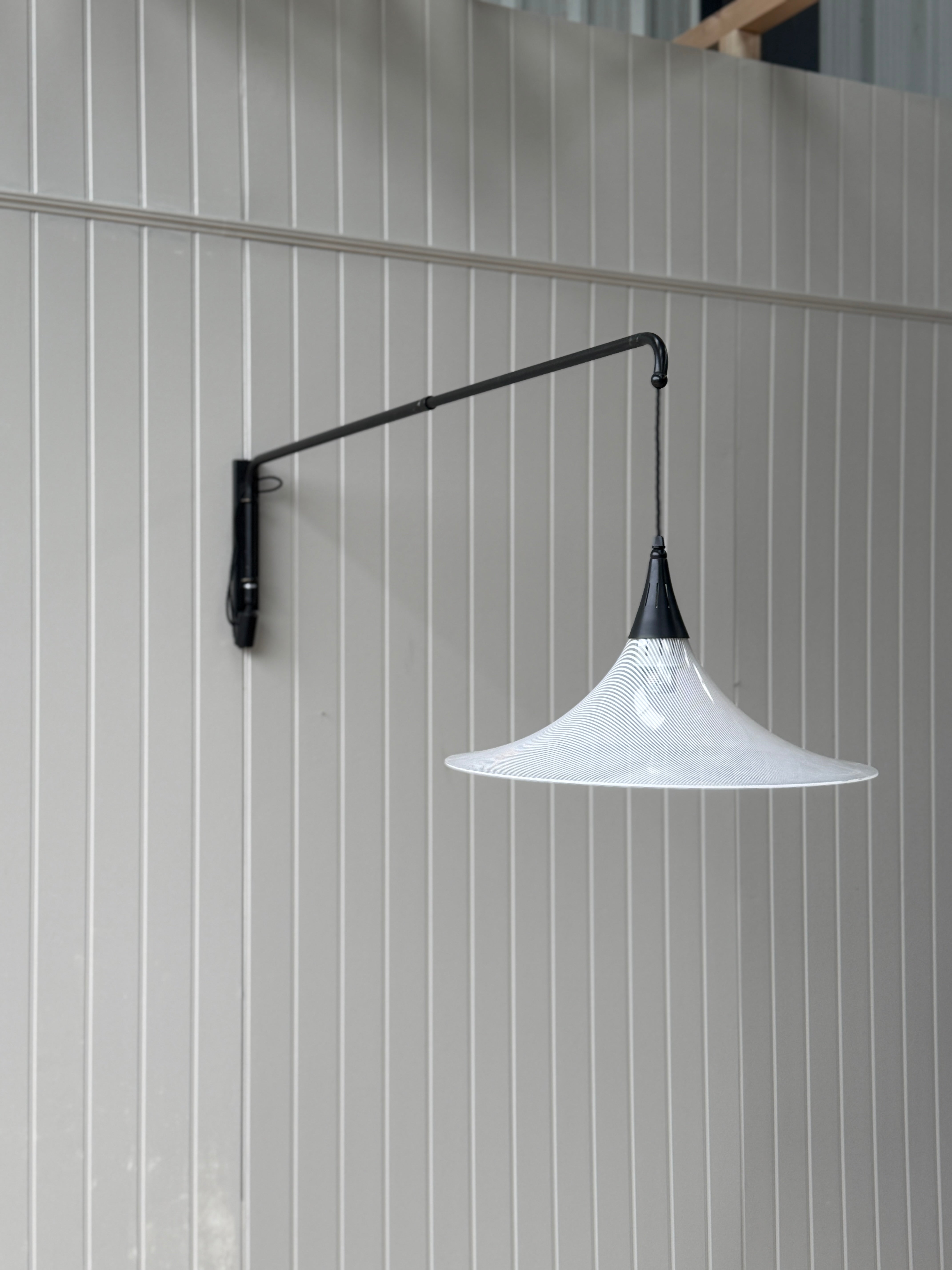 Italian Counterweight Extending Wall light with Perspex Shade
