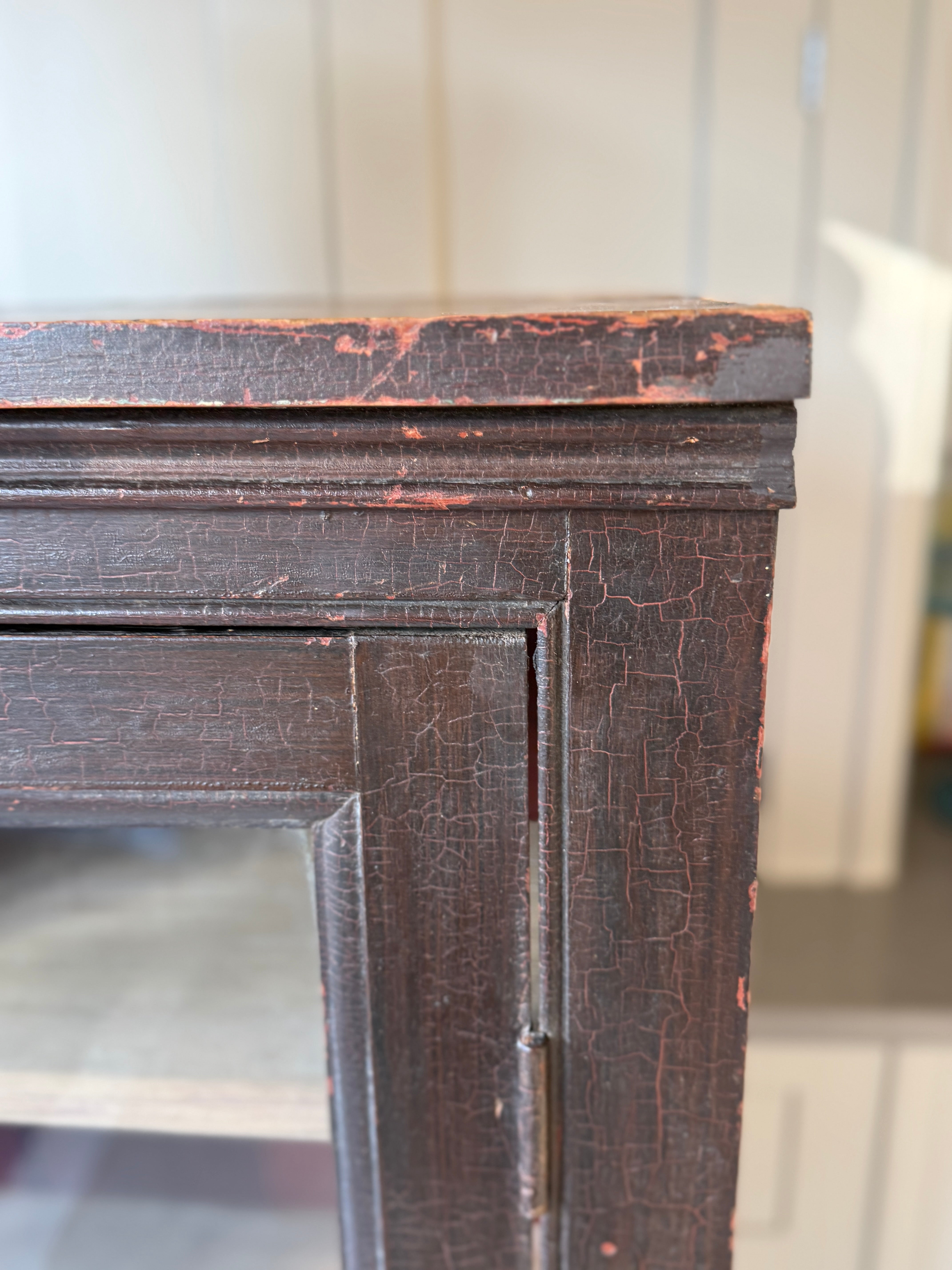 Antique Painted Pine Glazed Cabinet