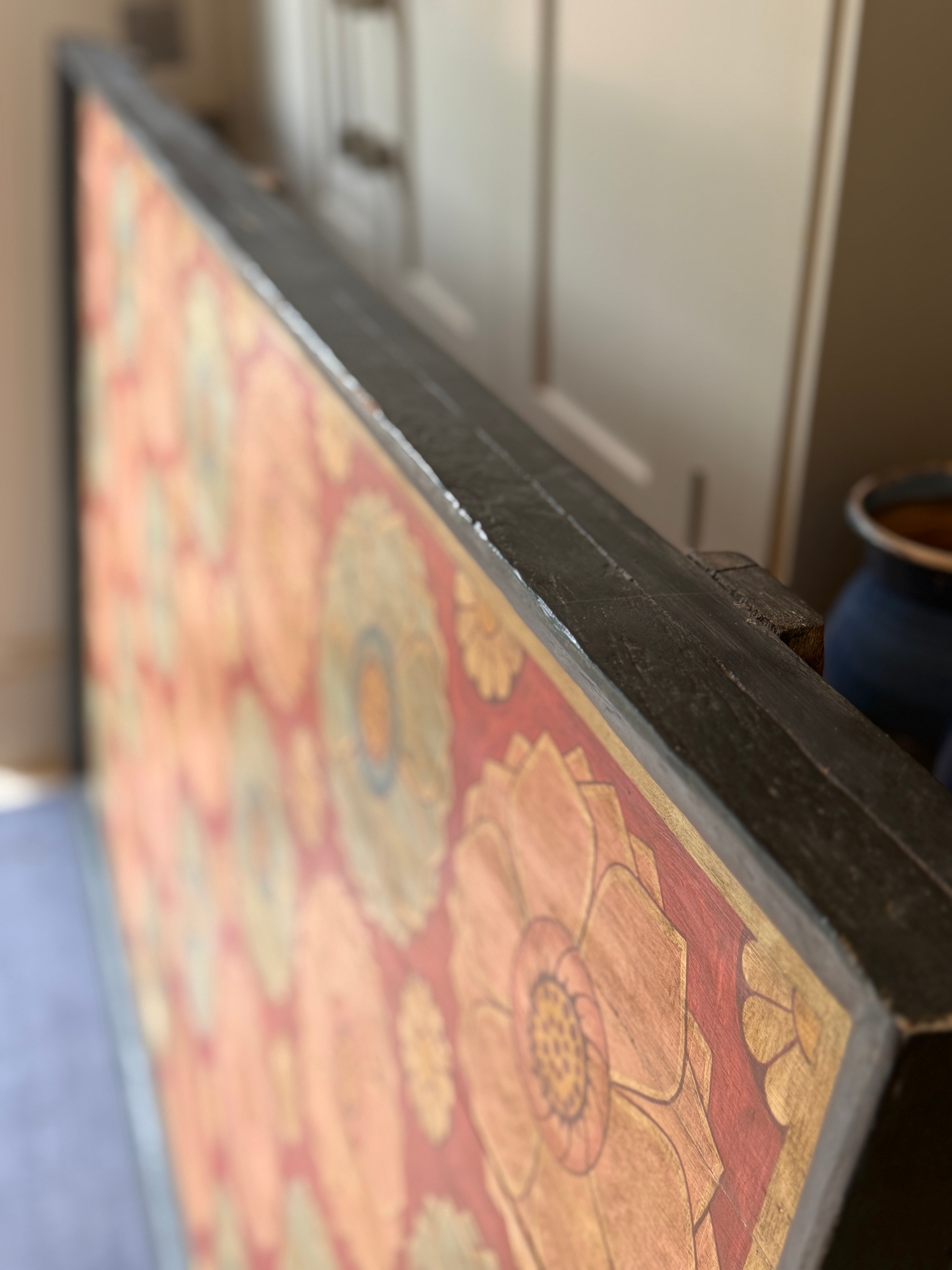 Large Framed Antique Kandayan Wood Panel