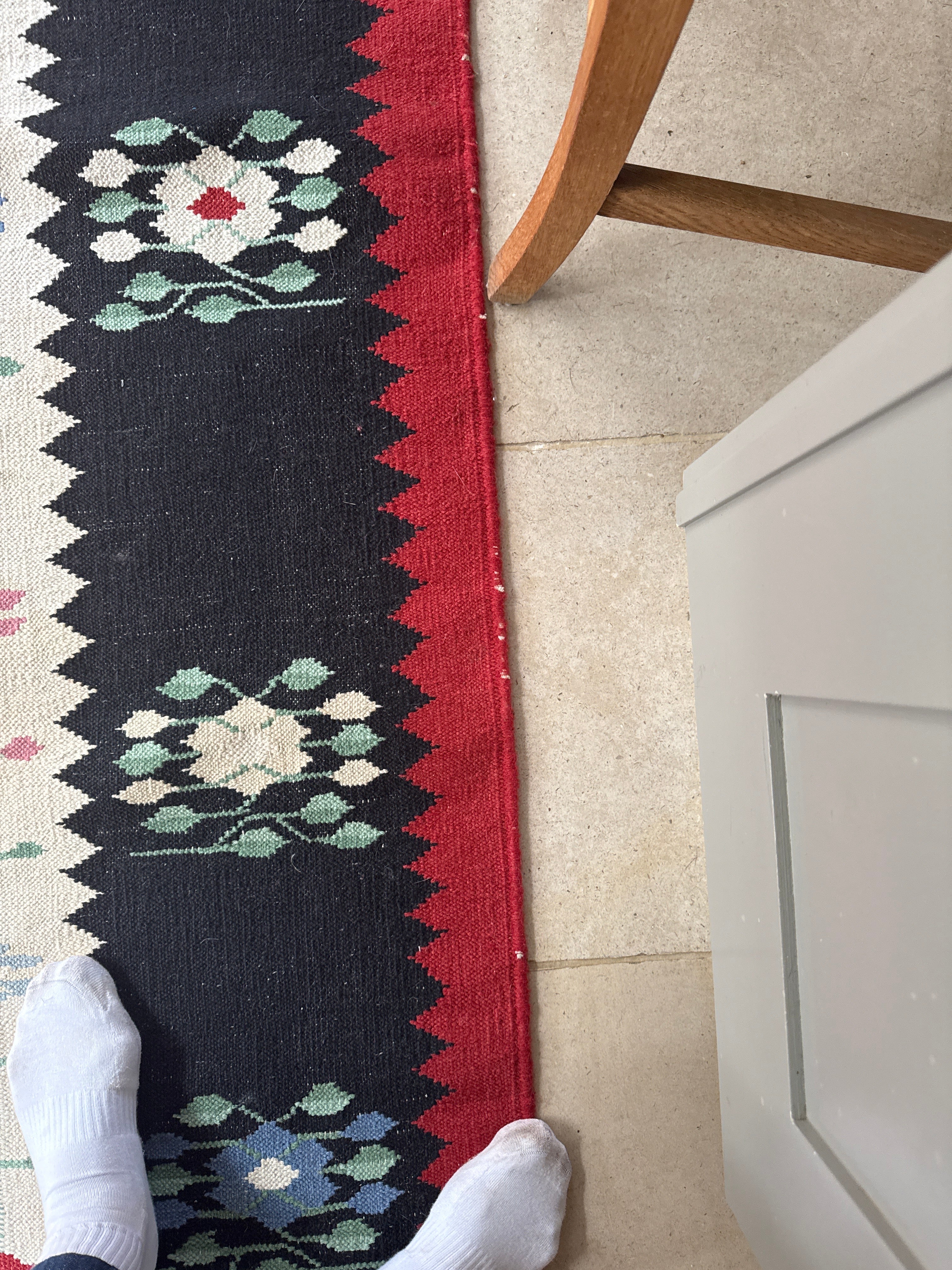 Large Vintage Balkan Sharkoy Kilim circa 1960