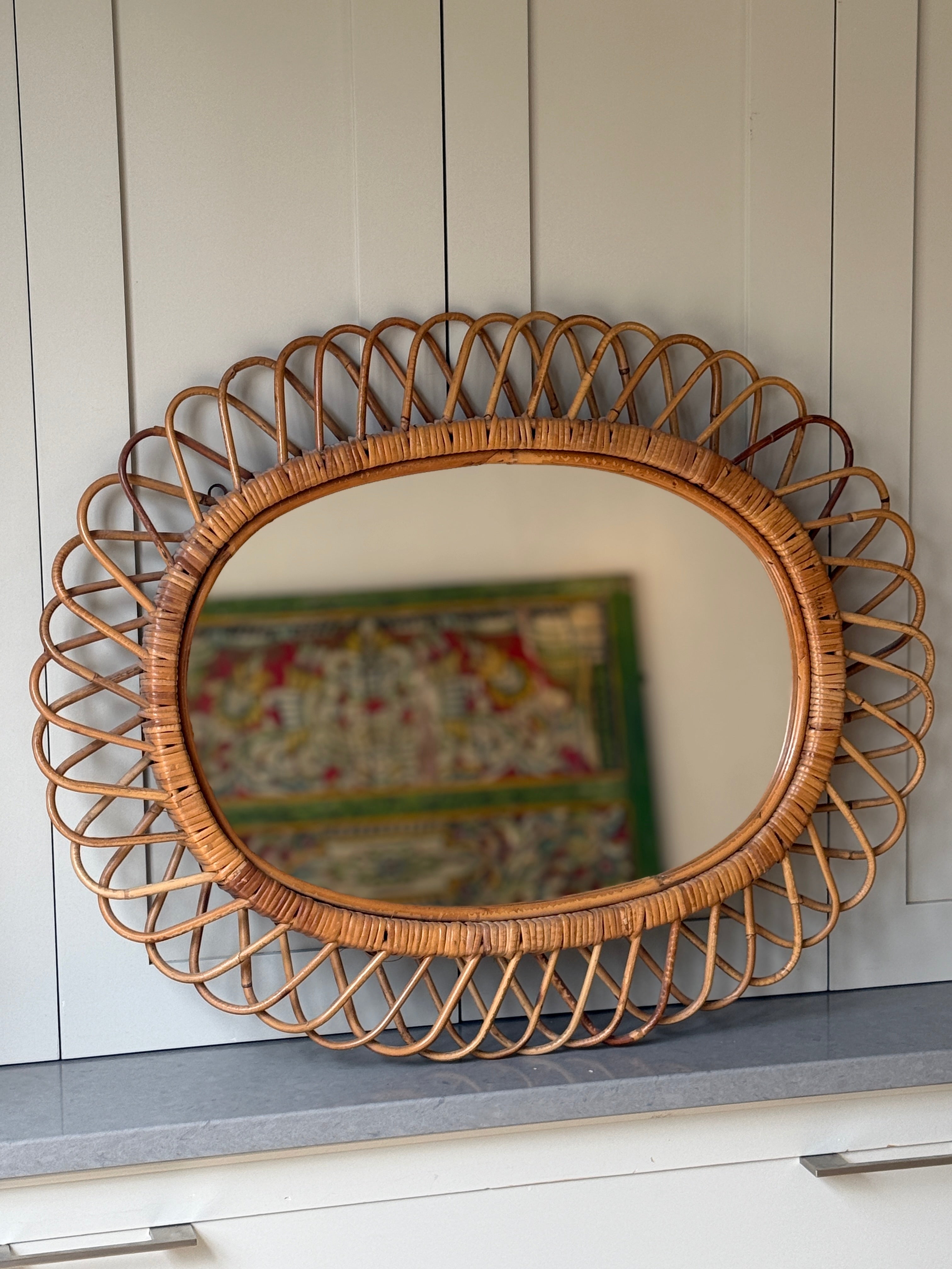 Oval Bonacina Mirror - Italian 1960s