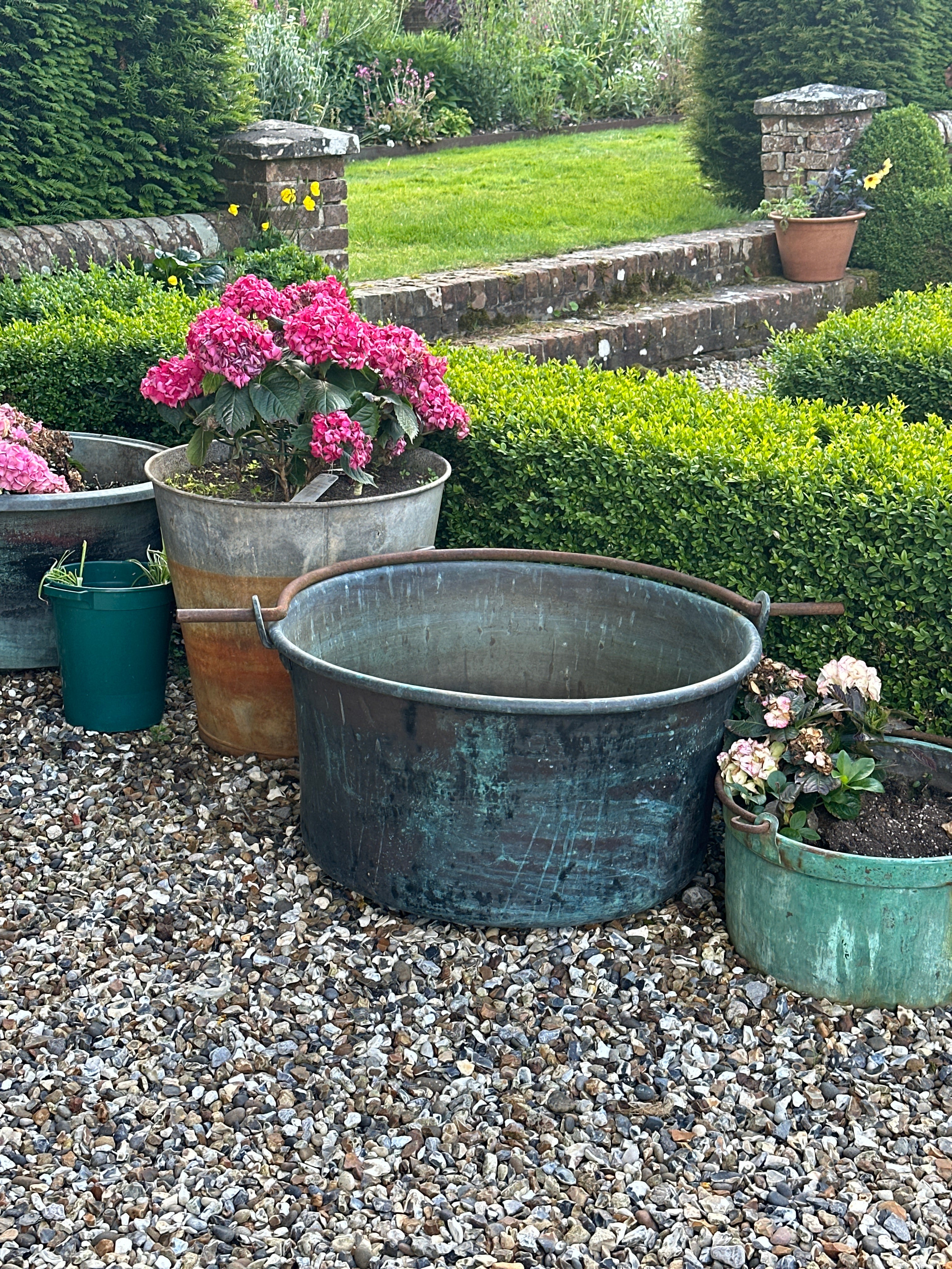Large Cumbria Solid Copper Planter