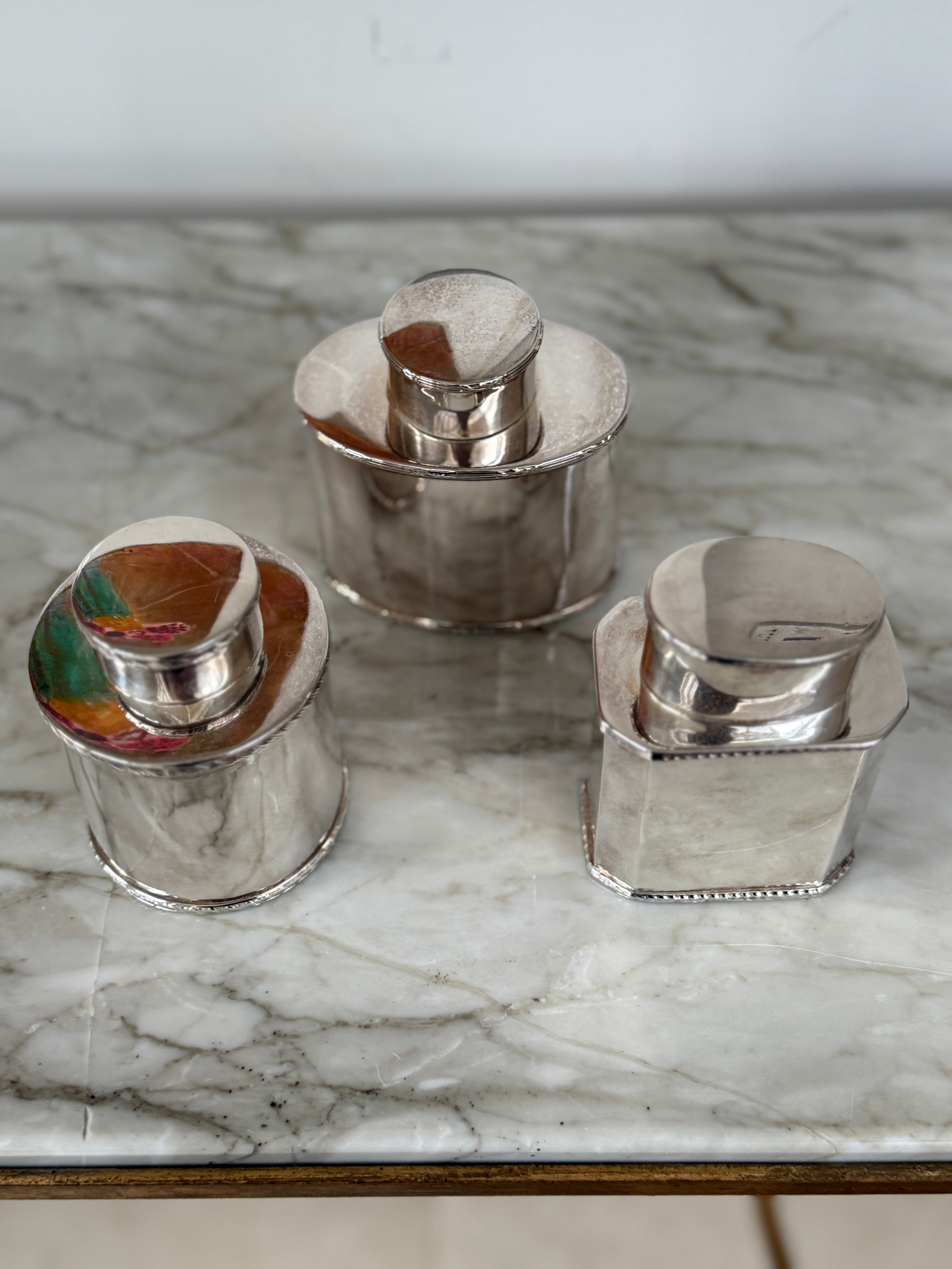 Set of 3 Victorian Tea Caddies