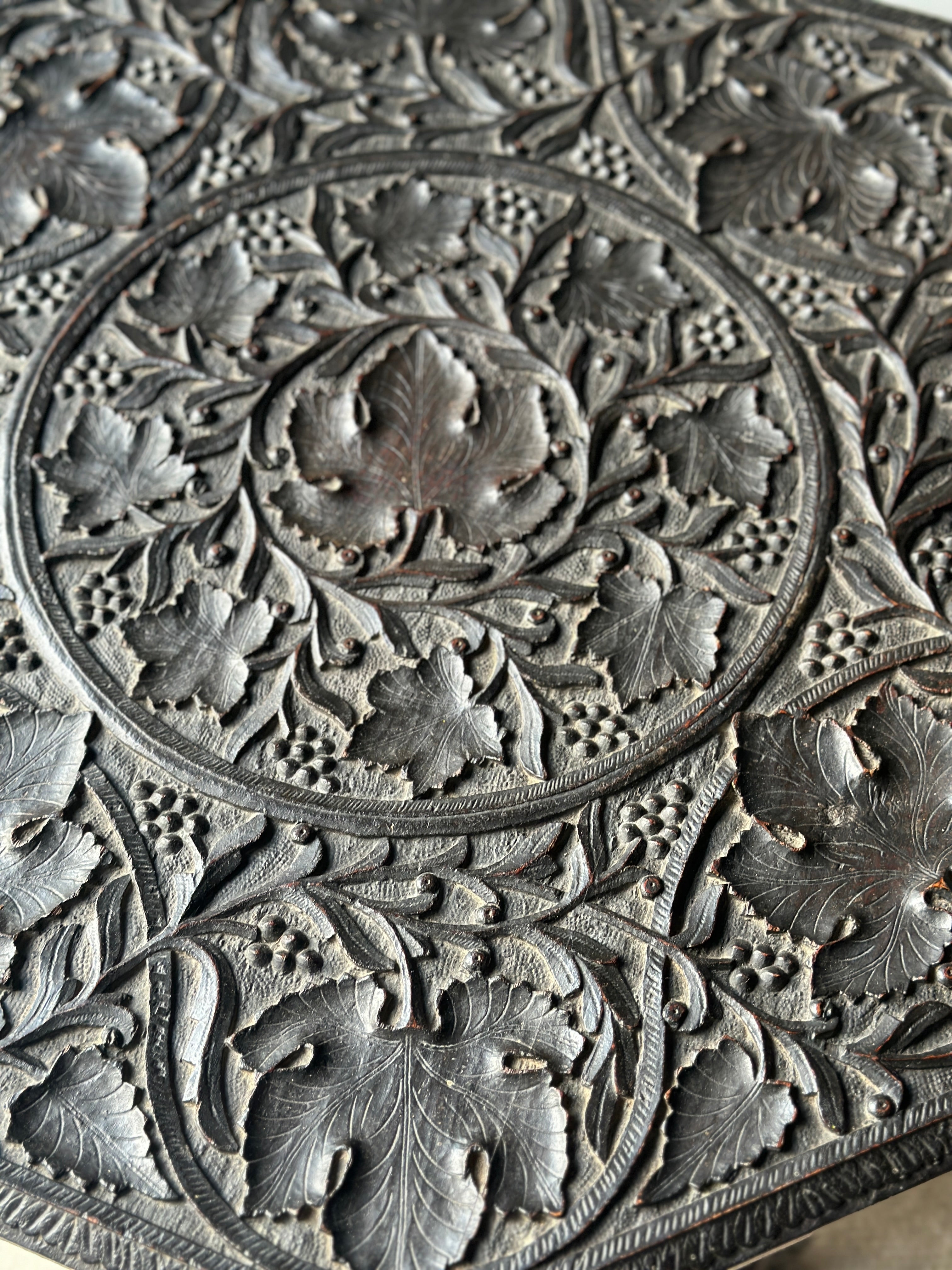 Large Anglo Indian Carved Table with amazing provenance