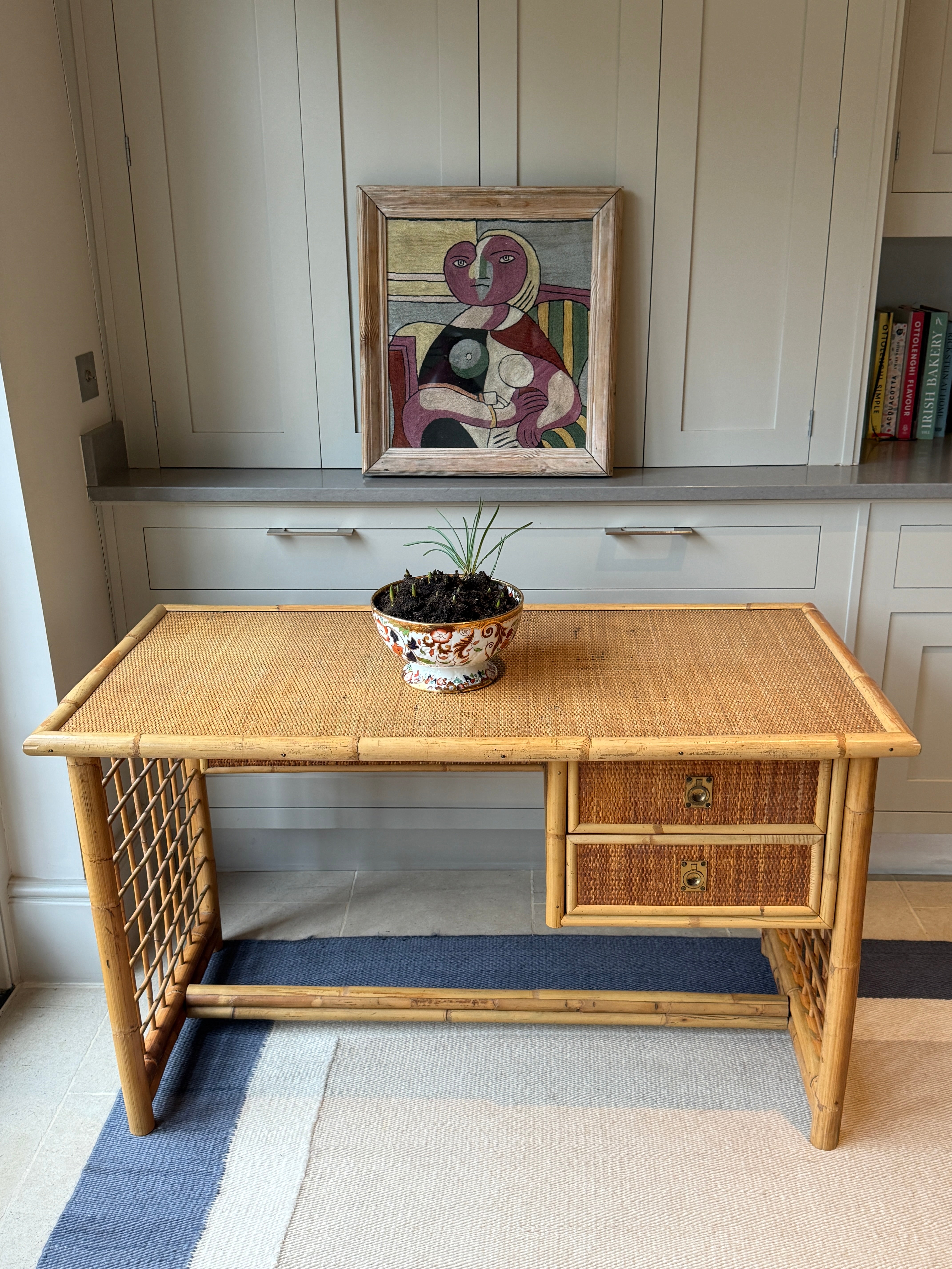 Italian Cane Desk 1970s