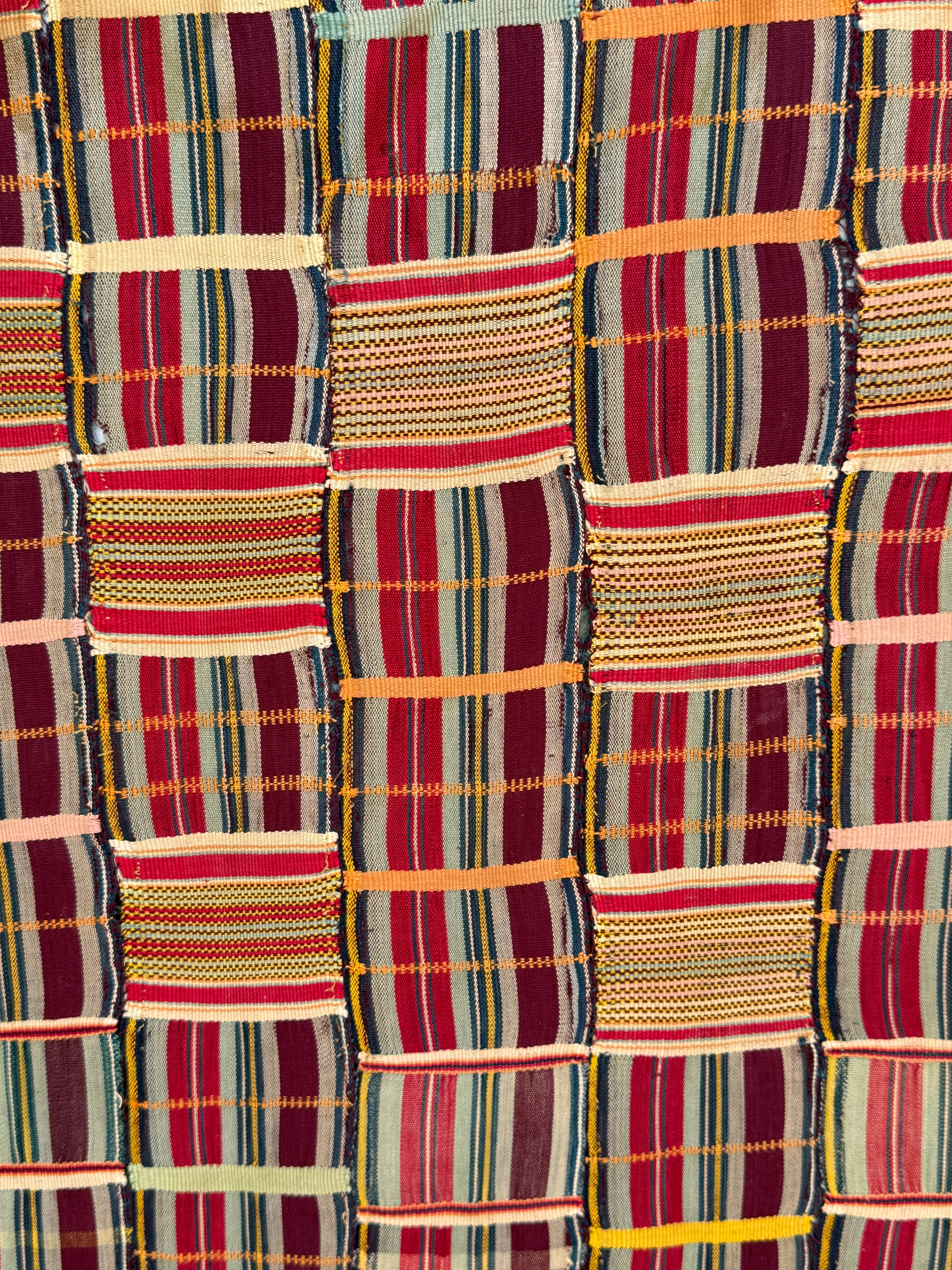 Ewe Kente Cloth, Ghana / Togo, Mid-20th Century -Mounted