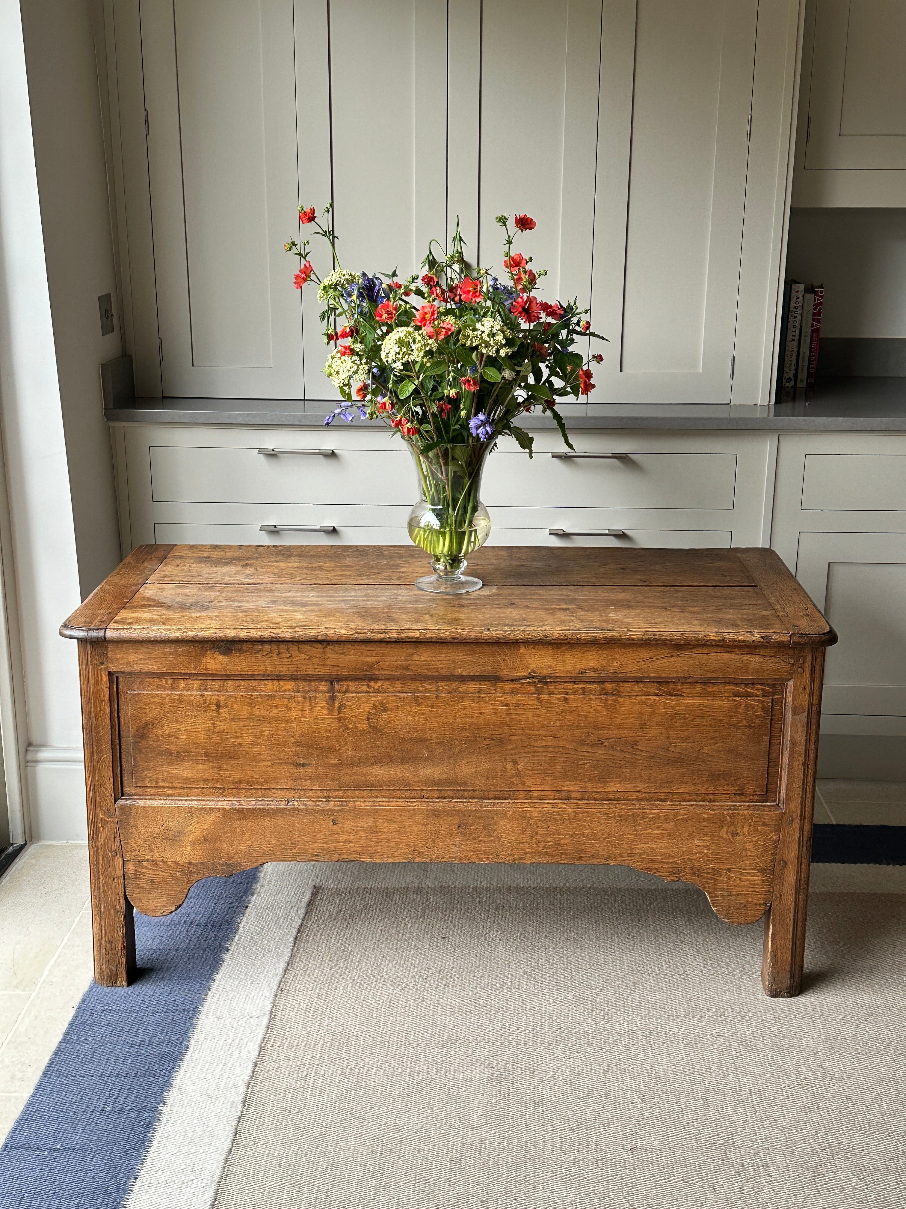 Lovely Antique Honeyed Oak Coffer