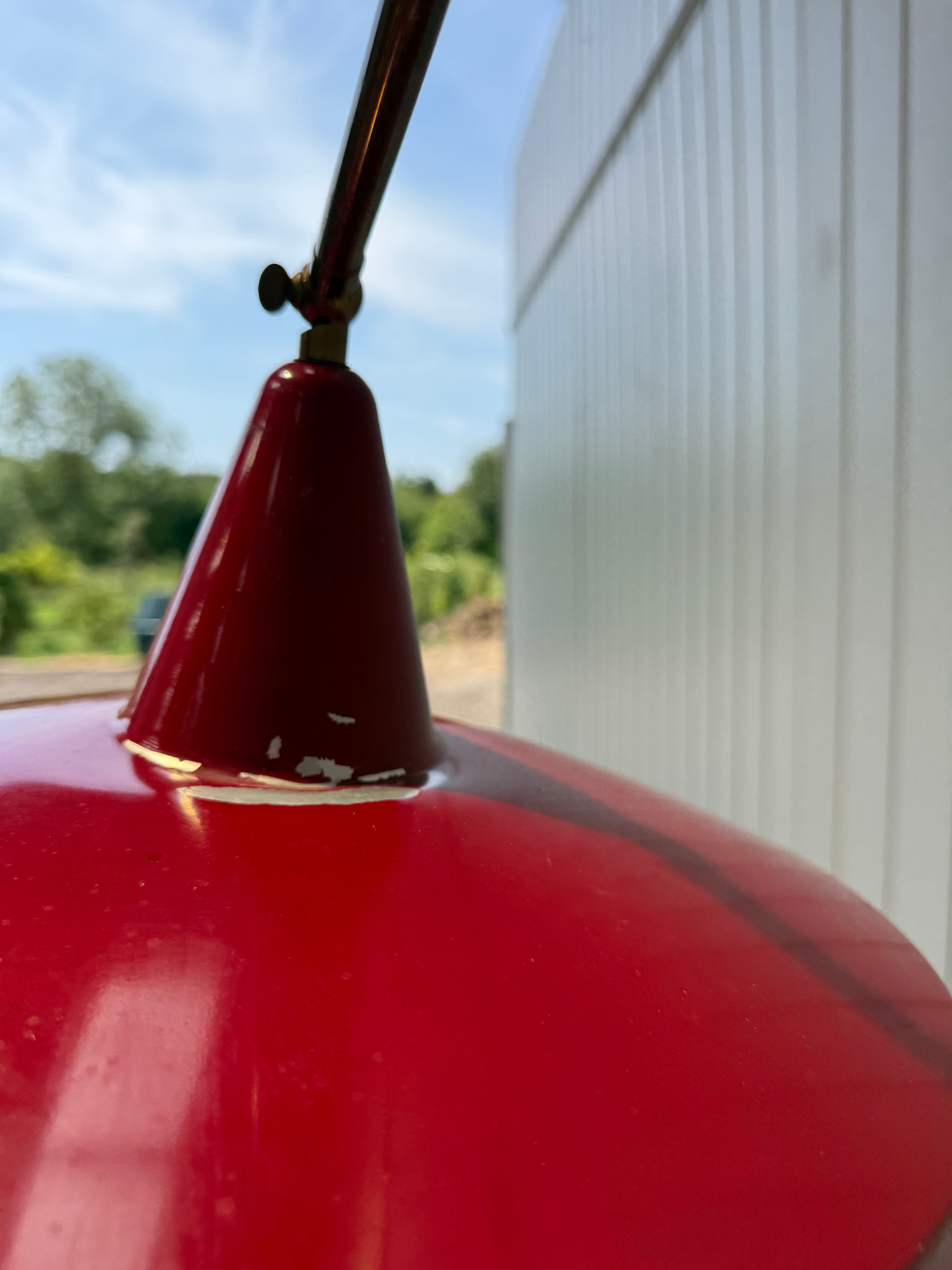 1950s Stilnovo Red Standard Lamp