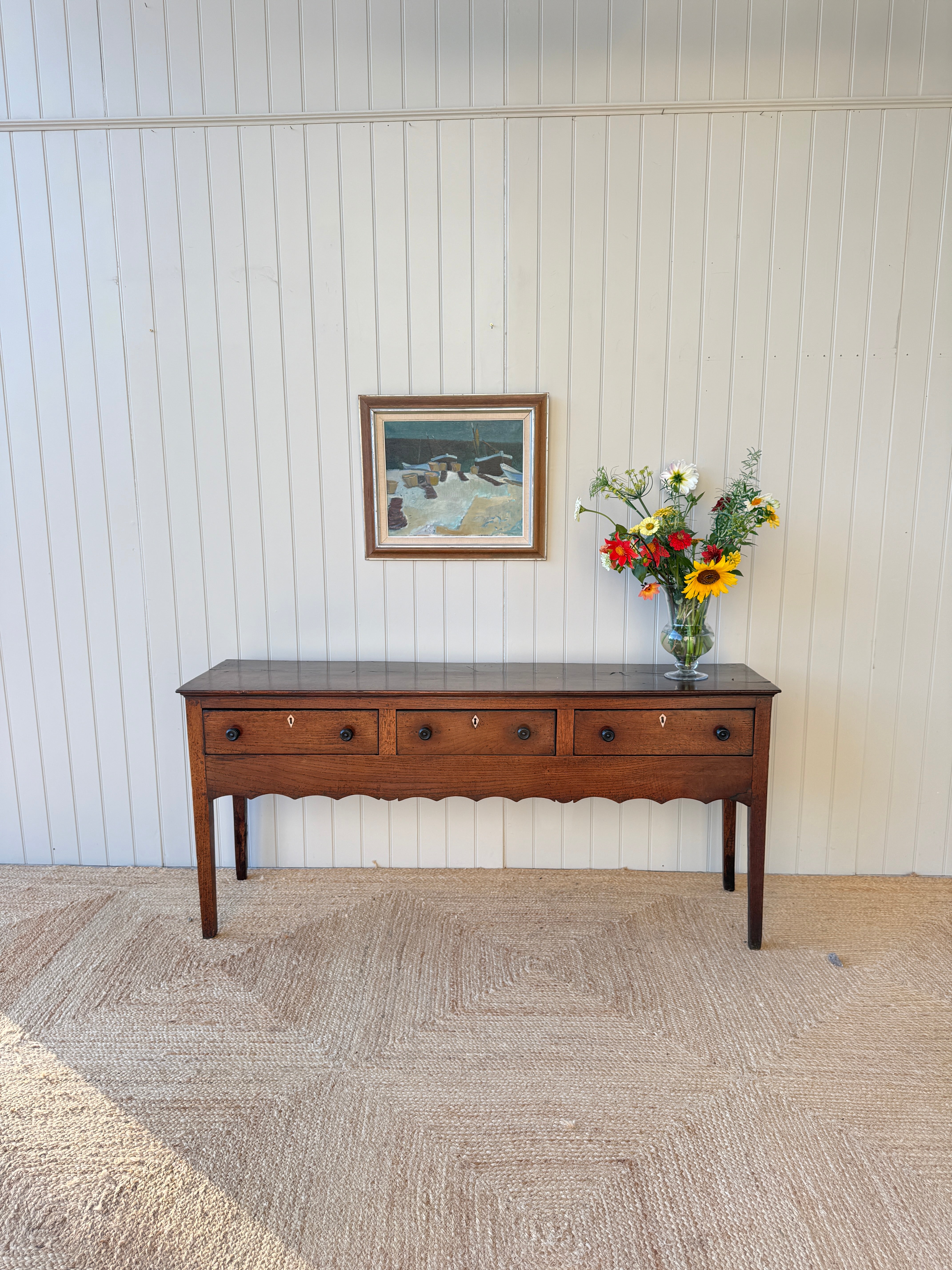 George III Oak Dresser Base, Circa 1780-1800