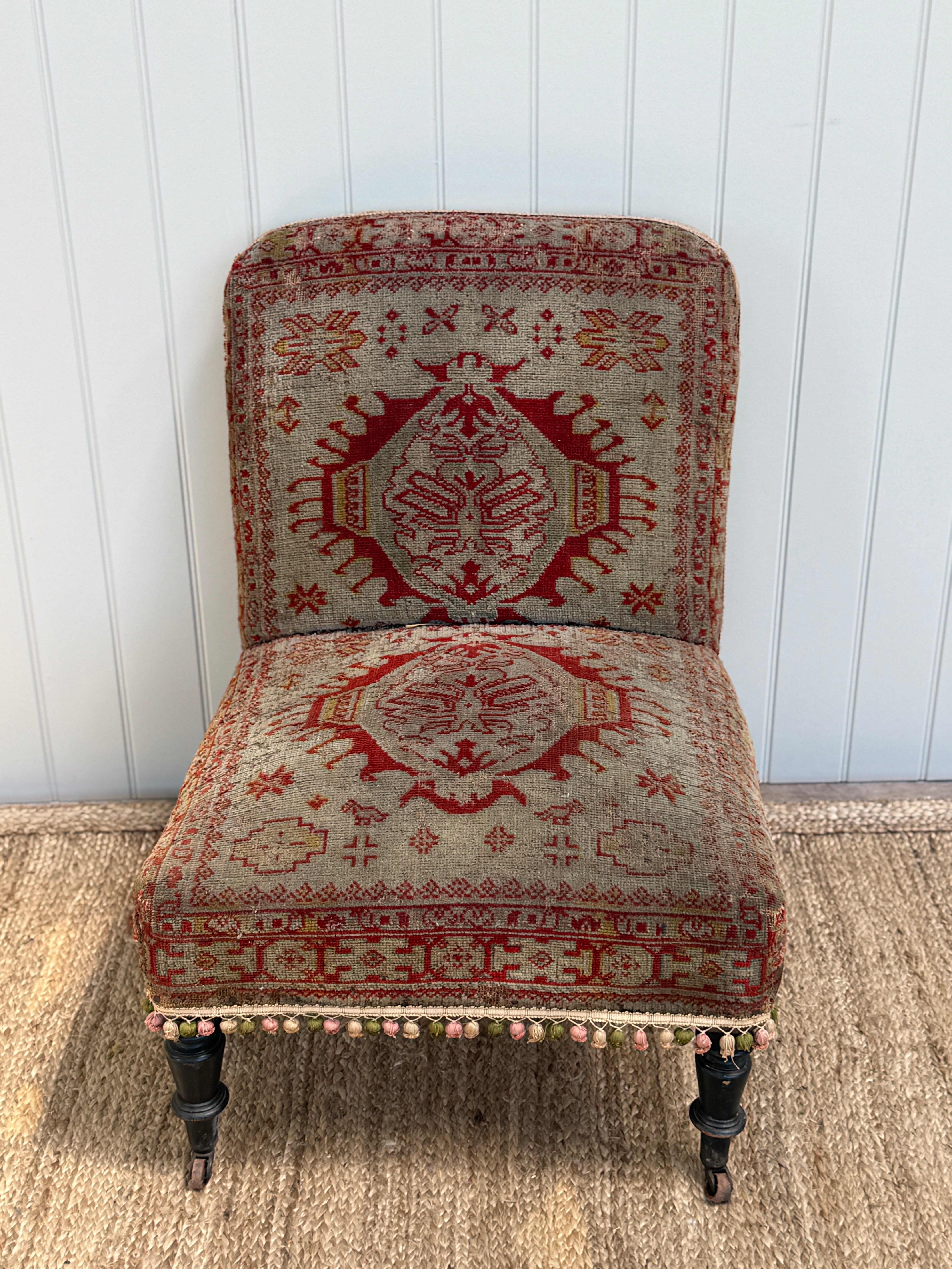 Wide French Slipper Chair
