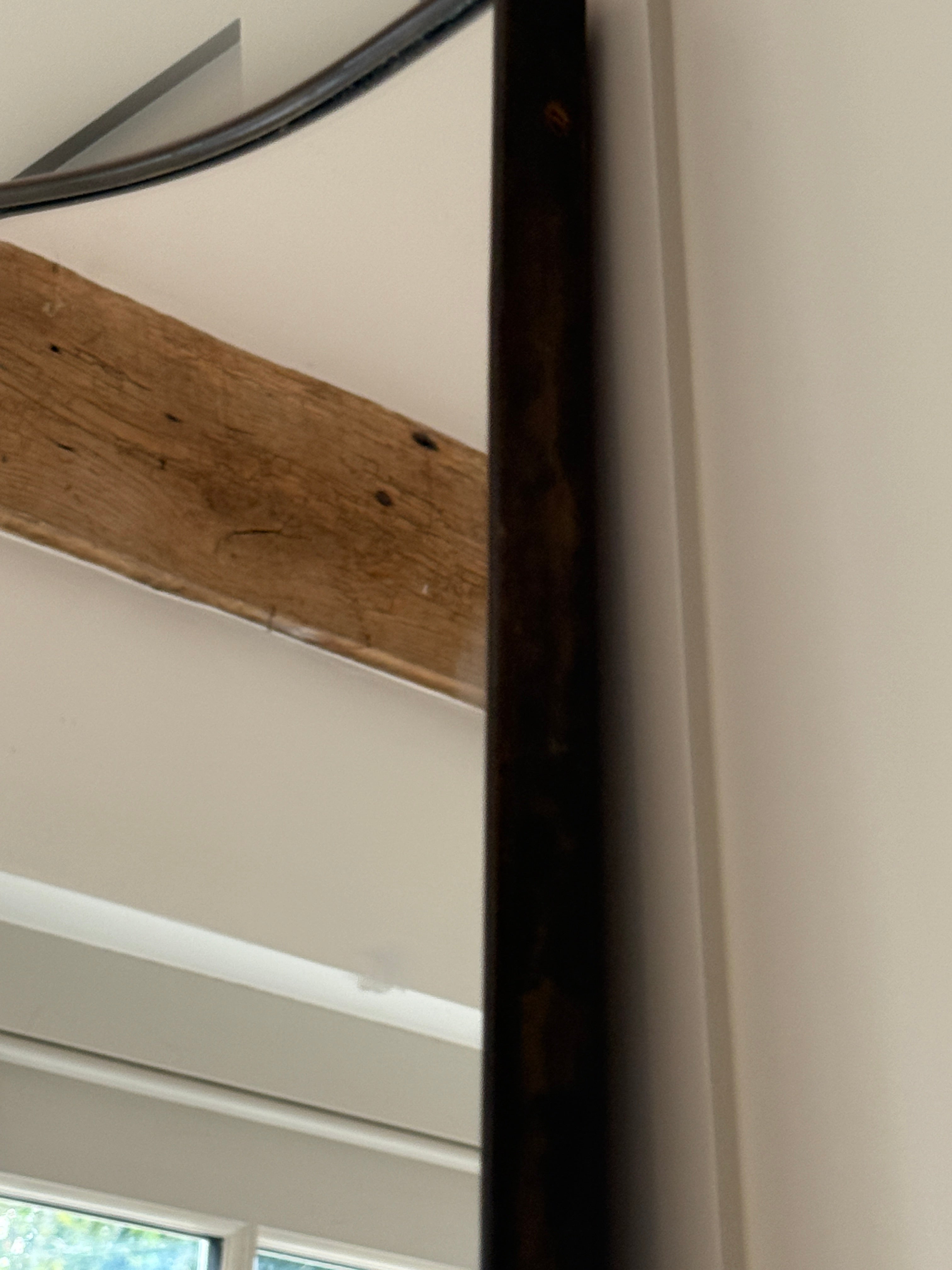 Large Italian Brass Portrait Shield Mirror 120cm by 75cm