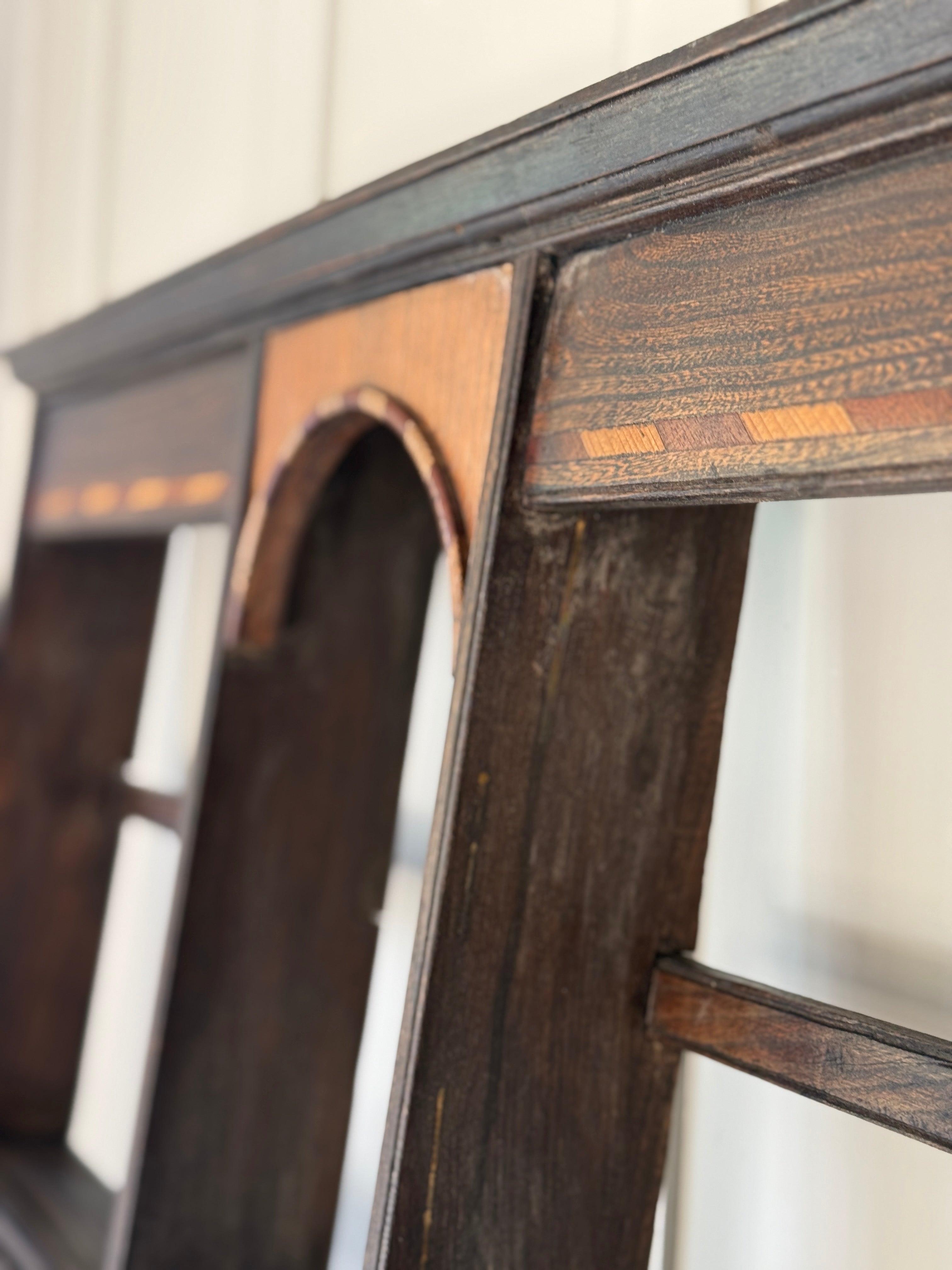 Small French Marquetry Delft Rack