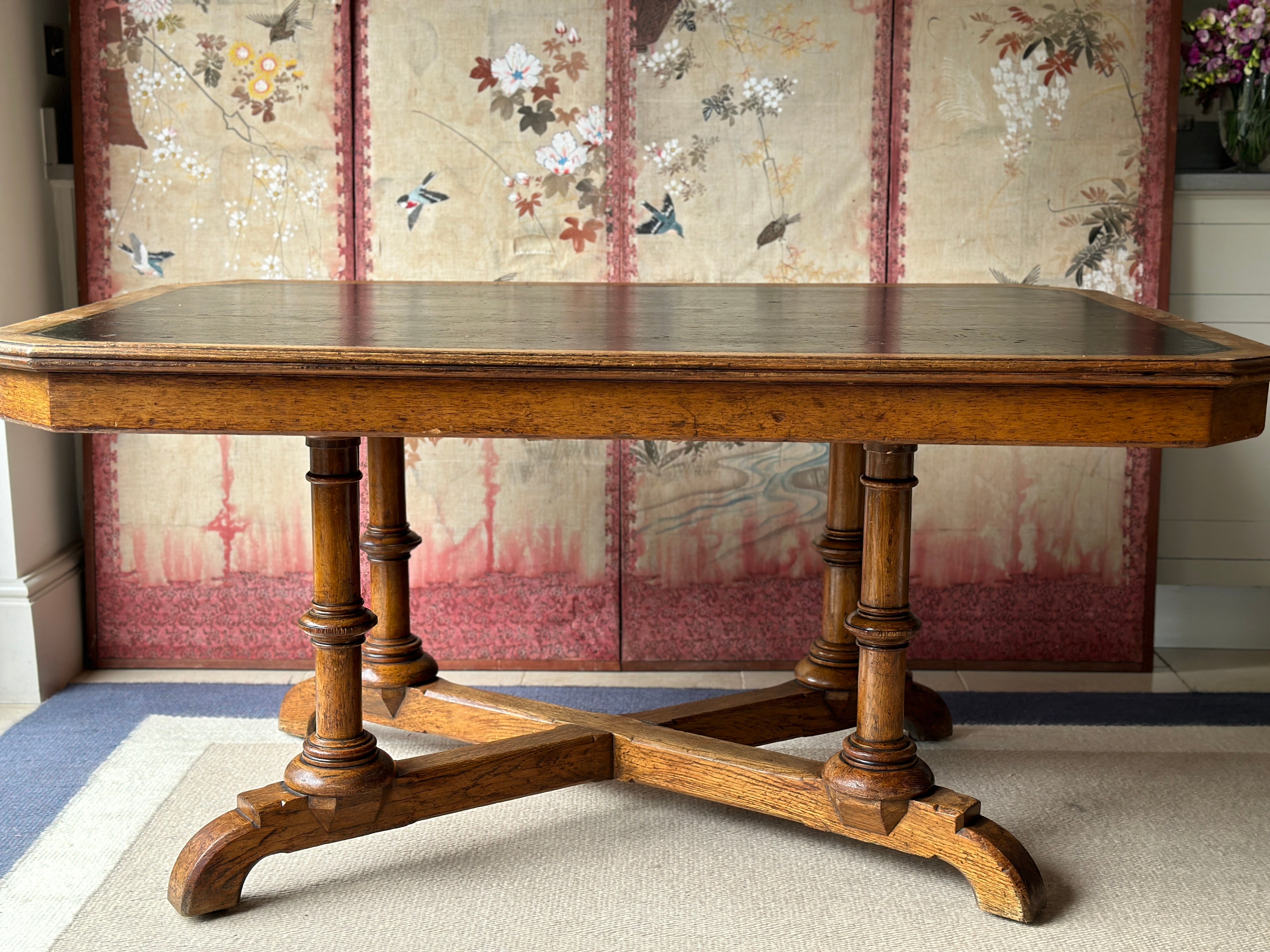 Large Oak Partner Desk by  Gillows