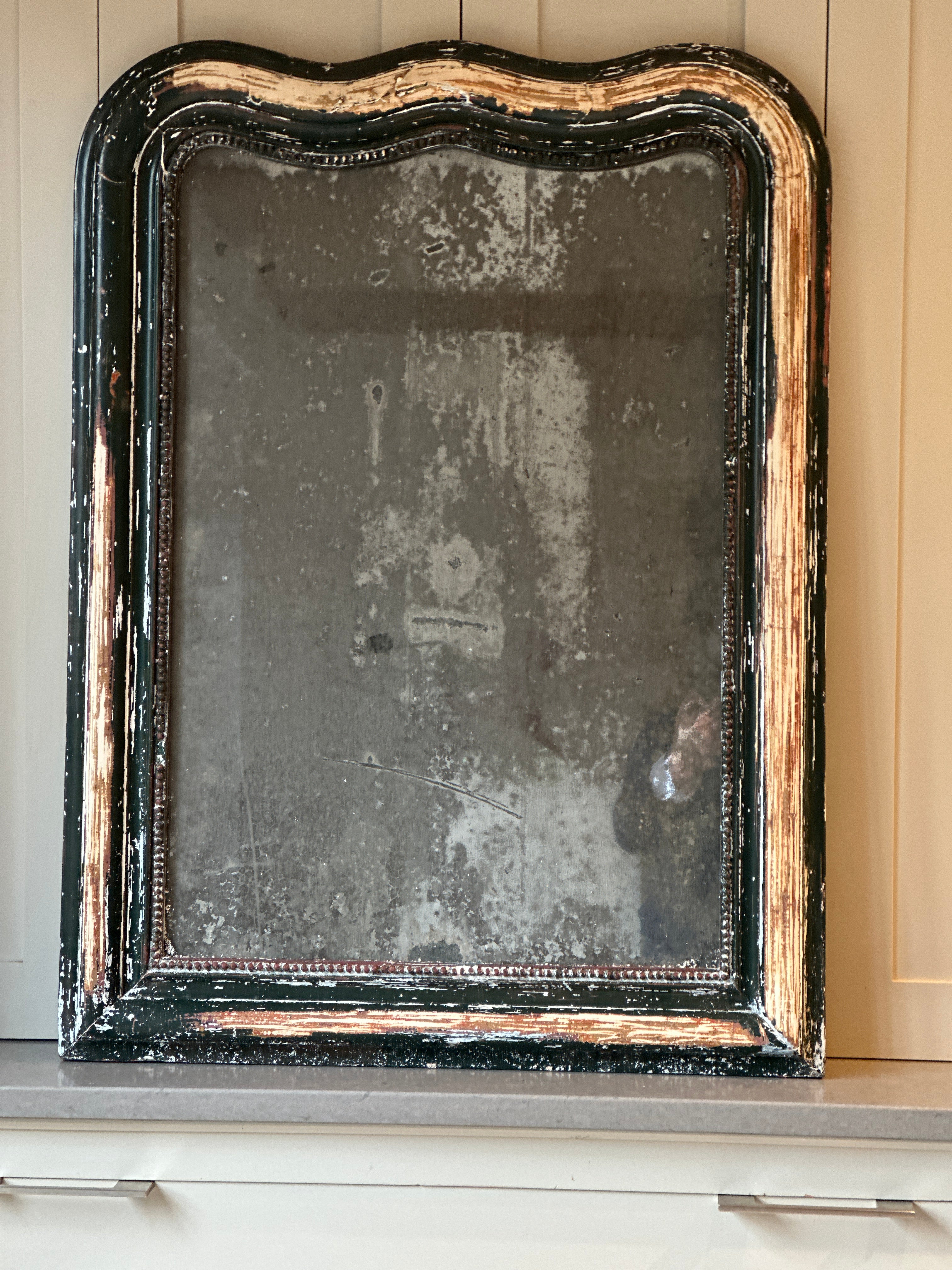 Antique French Distressed Mirror