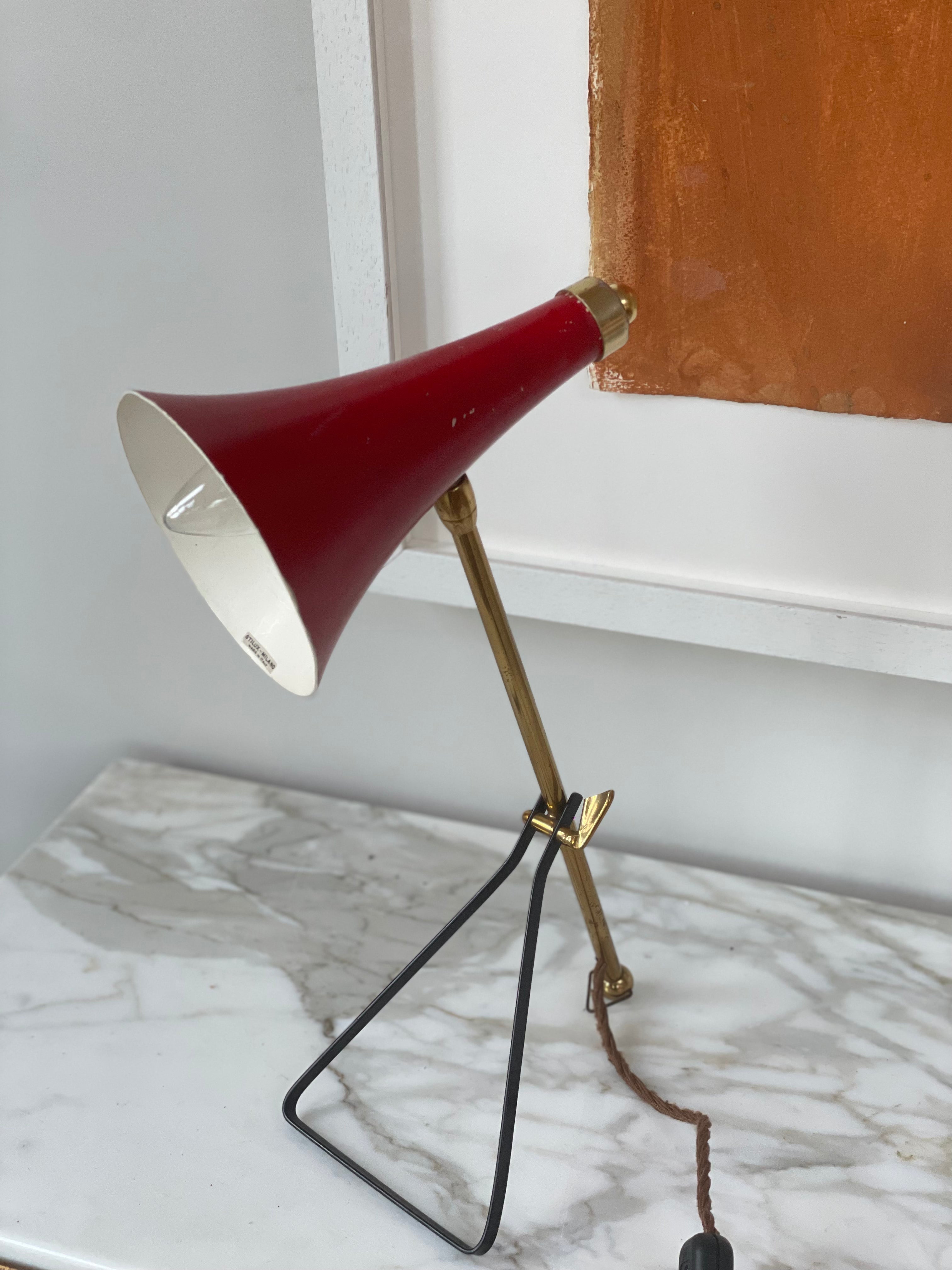 Red Table Lamp by Stilux Milano