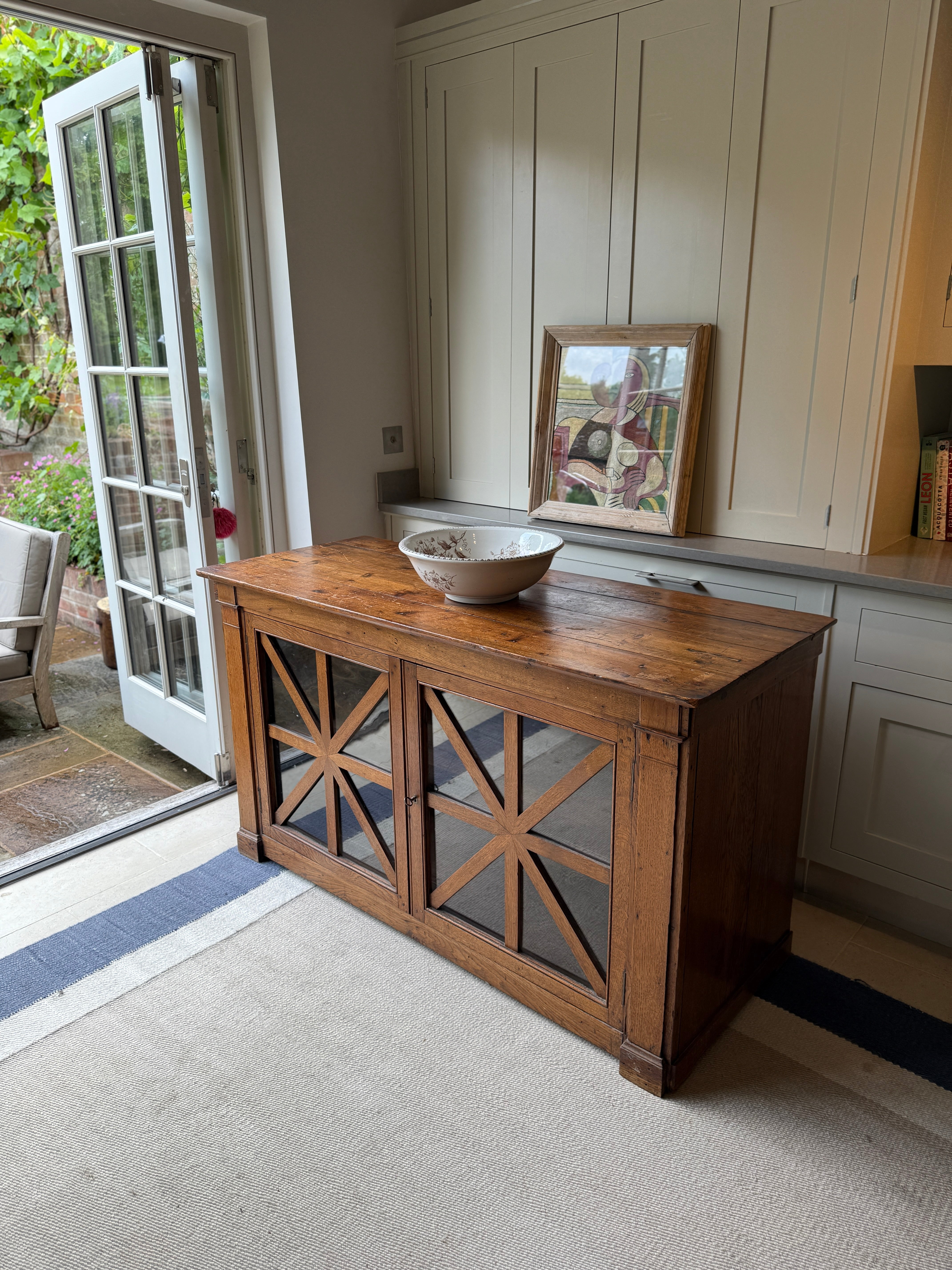 French Glazed Pine Cabinet