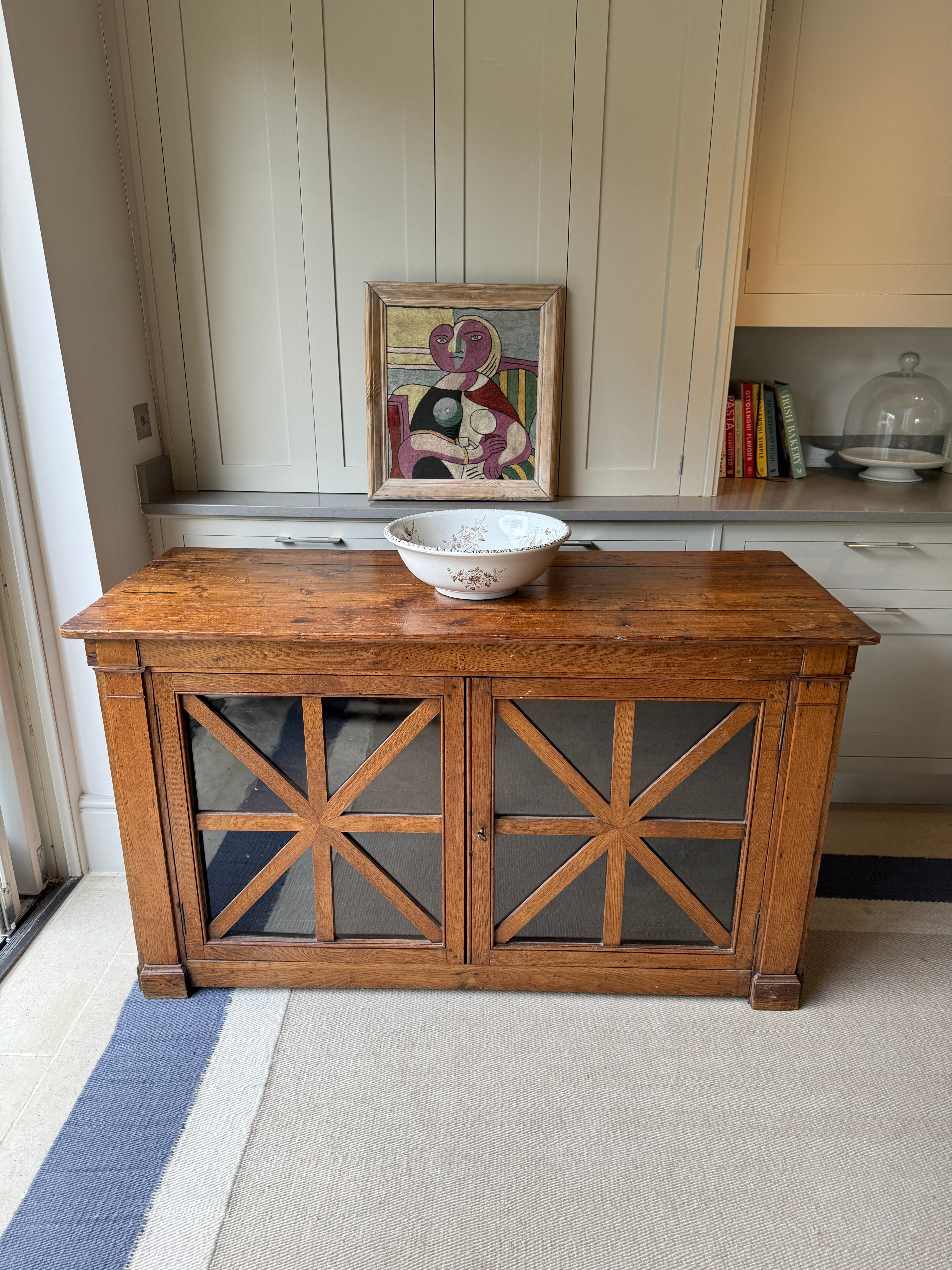 French Glazed Pine Cabinet
