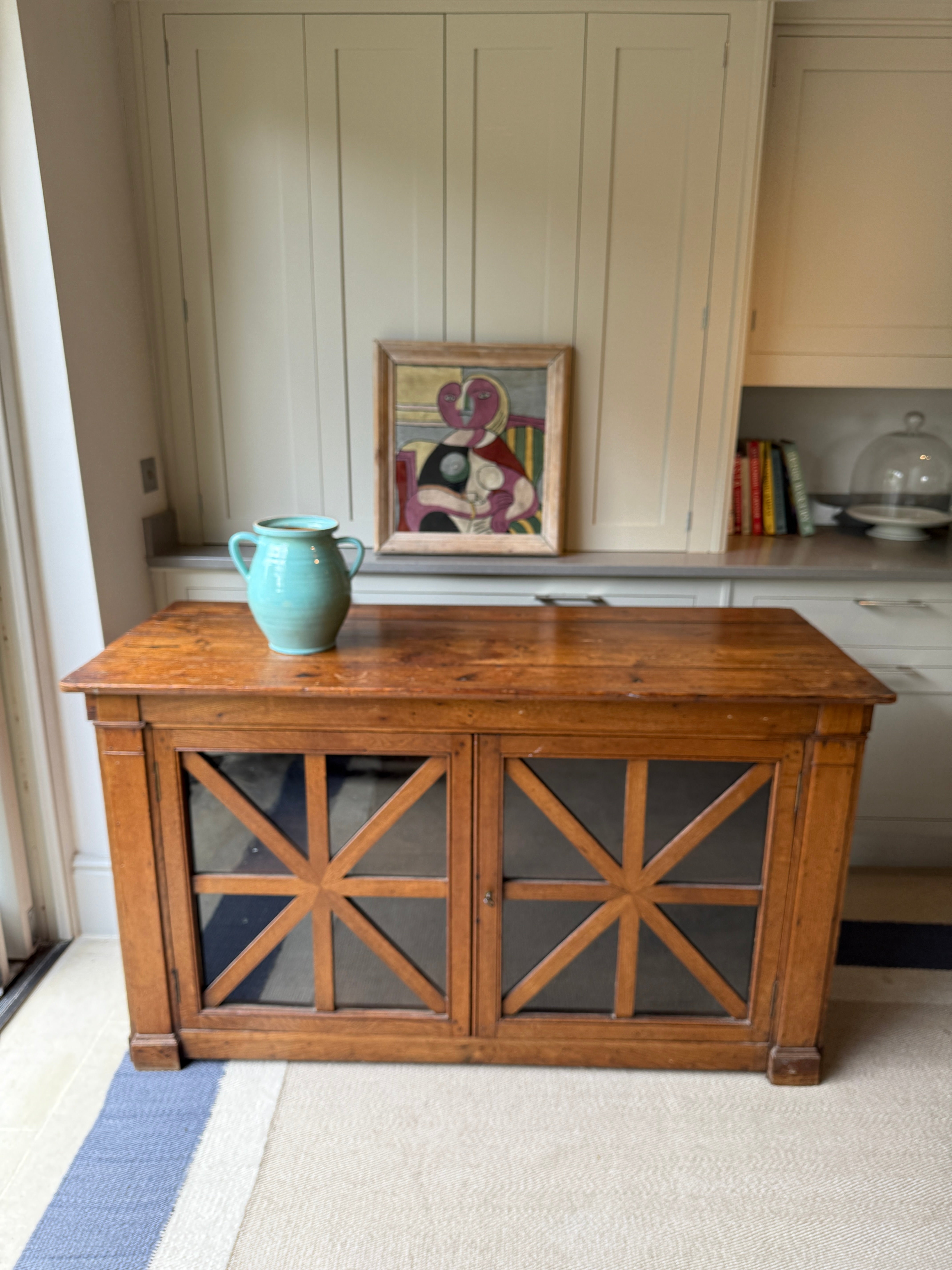 French Glazed Pine Cabinet