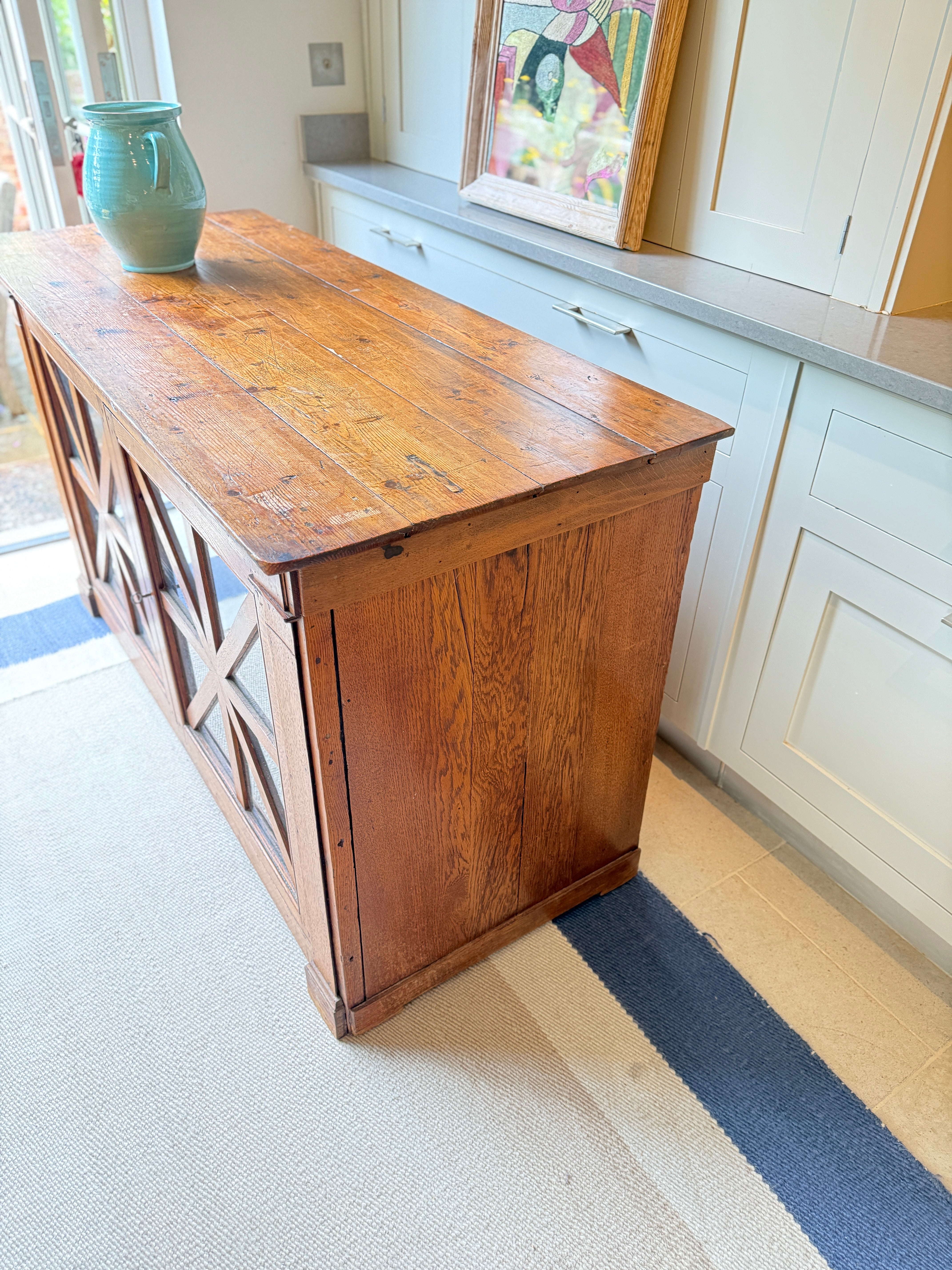 French Glazed Pine Cabinet